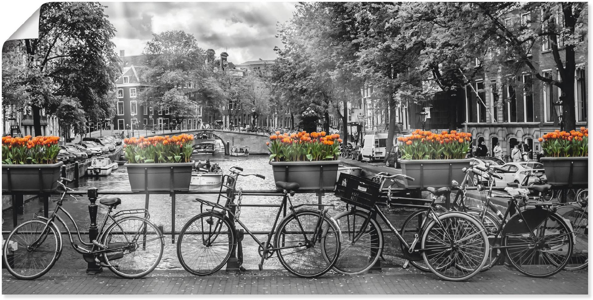 Artland Wandbild »Amsterdam Herengracht I«, Fahrräder, (1 St.) von Artland