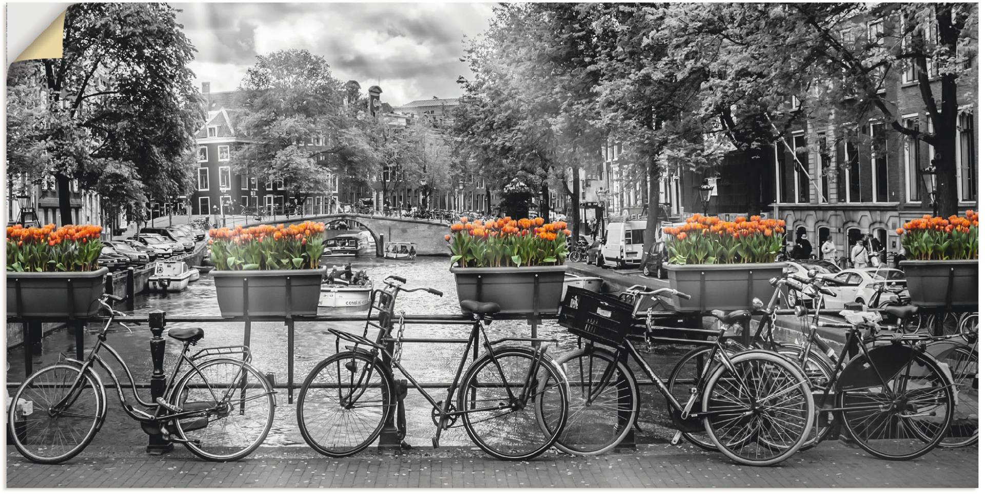 Artland Wandbild »Amsterdam Herengracht I«, Fahrräder, (1 St.) von Artland