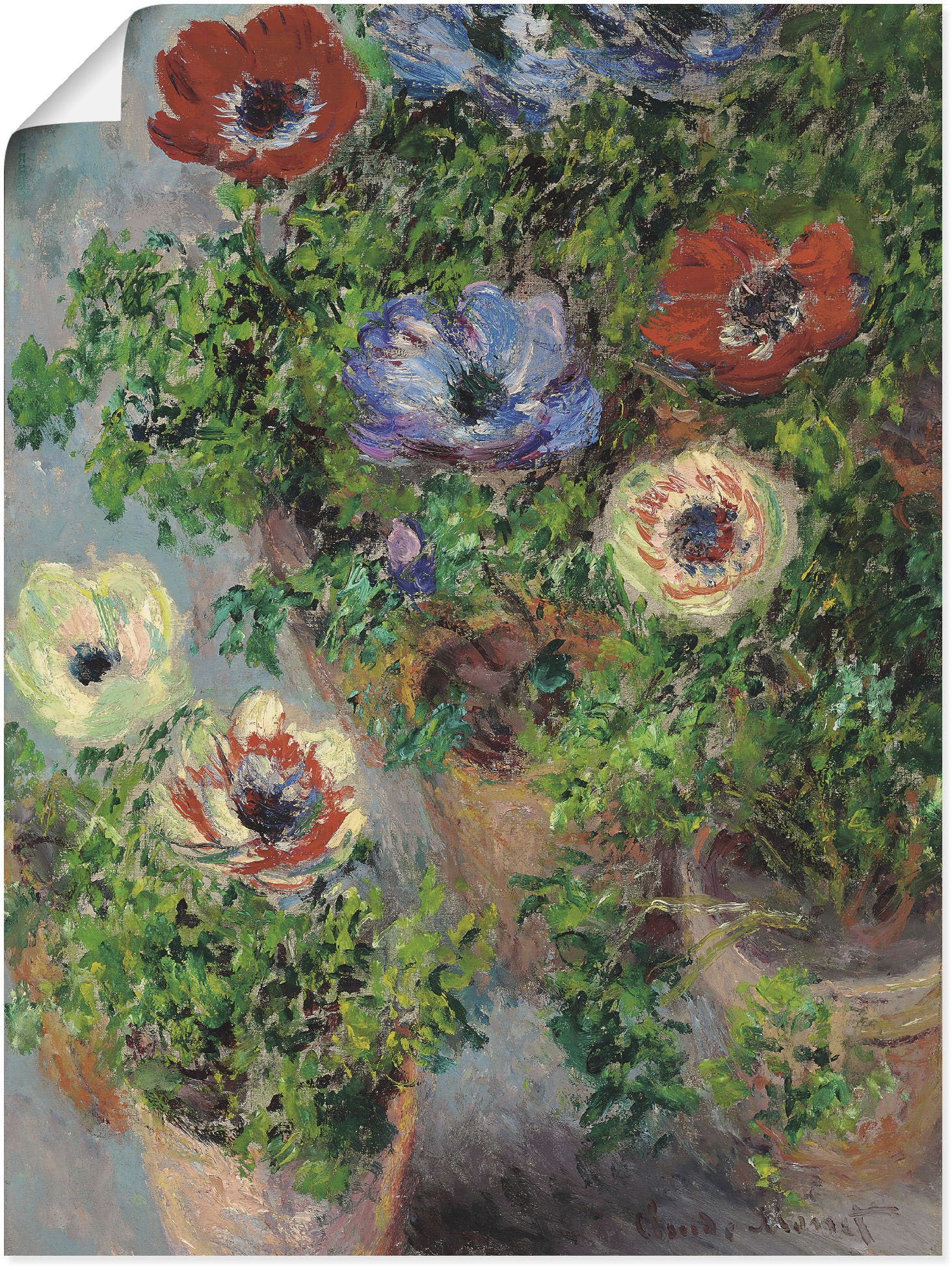 Artland Kunstdruck »Anemonen in einer Vase. 1885«, Blumen, (1 St.), als Leinwandbild, Wandaufkleber oder Poster in versch. Grössen Artland Kunstdruck »Anemonen in einer Vase. 1885«, Blumen, (1 St.), als Leinwandbild, Wandaufkleber oder Poster in versch. Grössen von Artland
