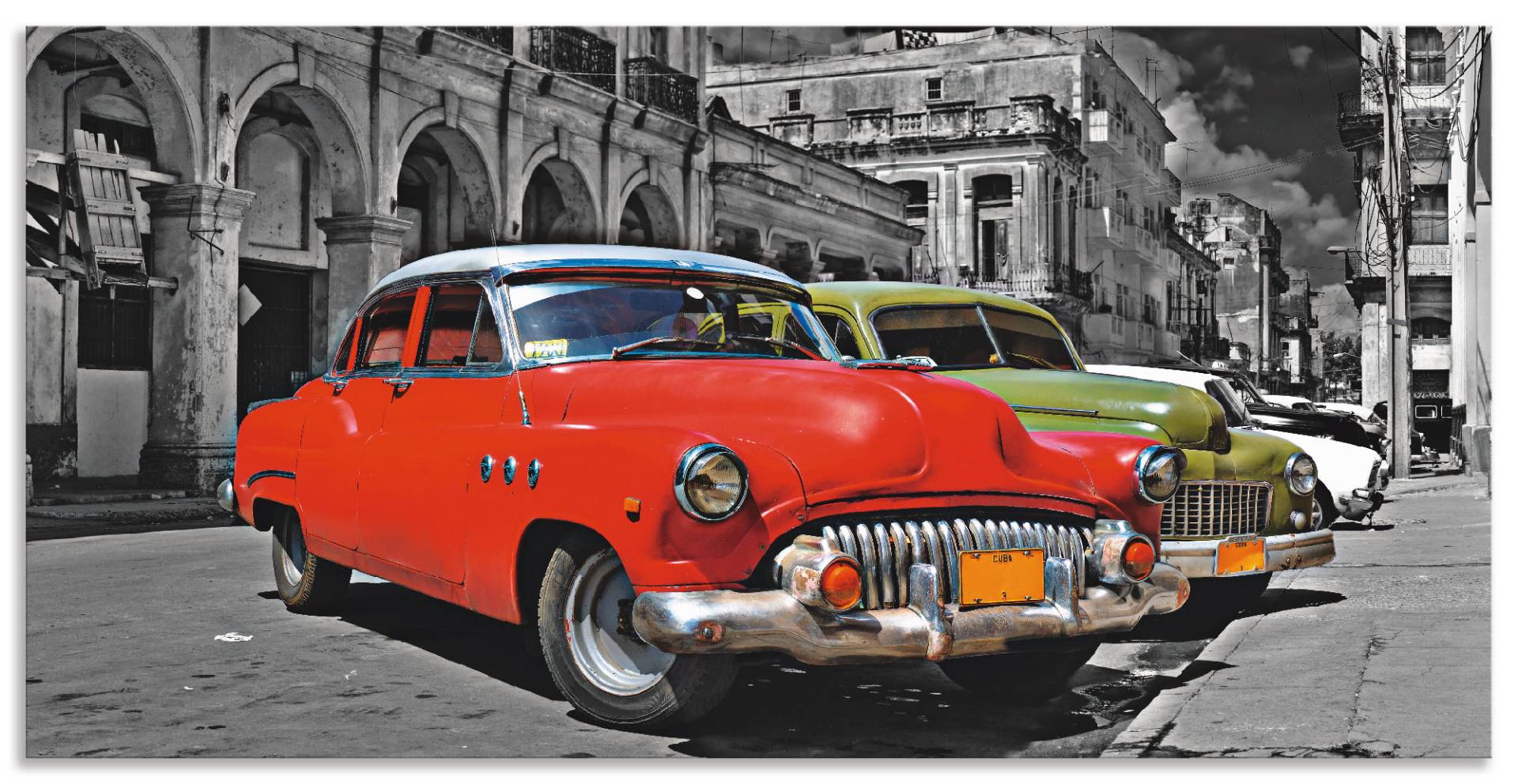 Artland Wandbild »Ansicht von bunten Havanna Autos«, Auto, (1 St.) von Artland