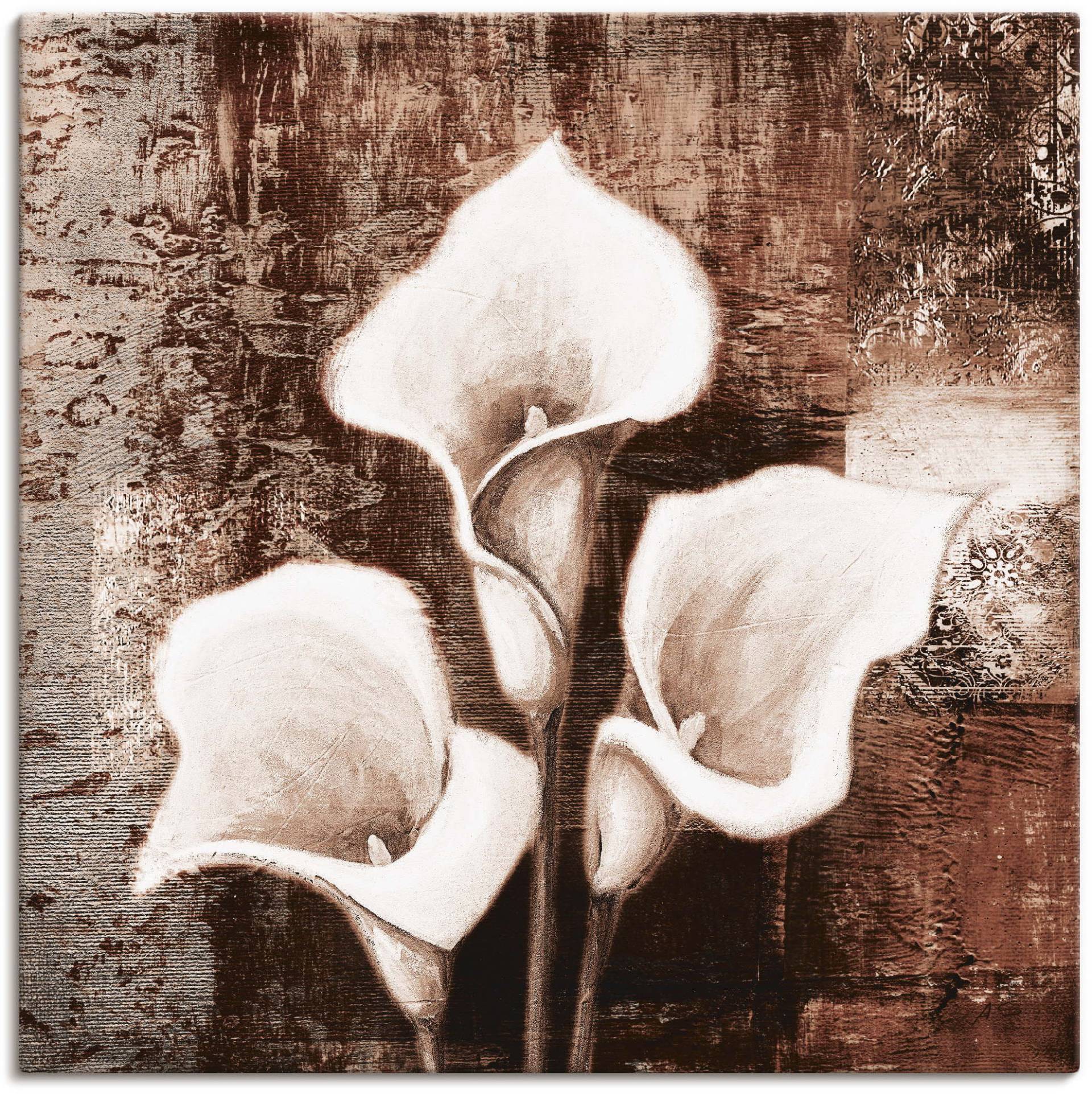 Artland Wandbild »Antike Callas - braun«, Blumen, (1 St.) von Artland