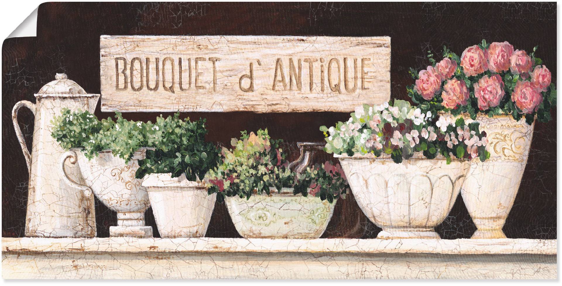 Artland Wandbild »Antike Sträusse«, Vasen & Töpfe, (1 St.), als Alubild, Outdoorbild, Leinwandbild, Wandaufkleber, versch. Grössen von Artland