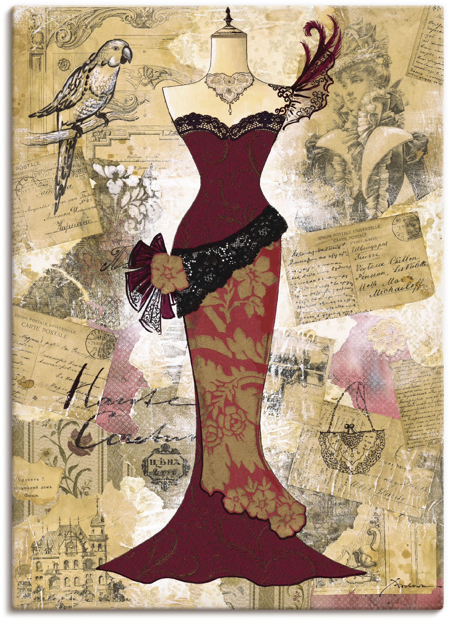 Artland Wandbild »Antikes Kleid - Collage«, Mode, (1 St.), als Alubild, Outdoorbild, Leinwandbild, Poster in verschied. Grössen Artland Wandbild »Antikes Kleid - Collage«, Mode, (1 St.), als Alubild, Outdoorbild, Leinwandbild, Poster in verschied. Grössen von Artland