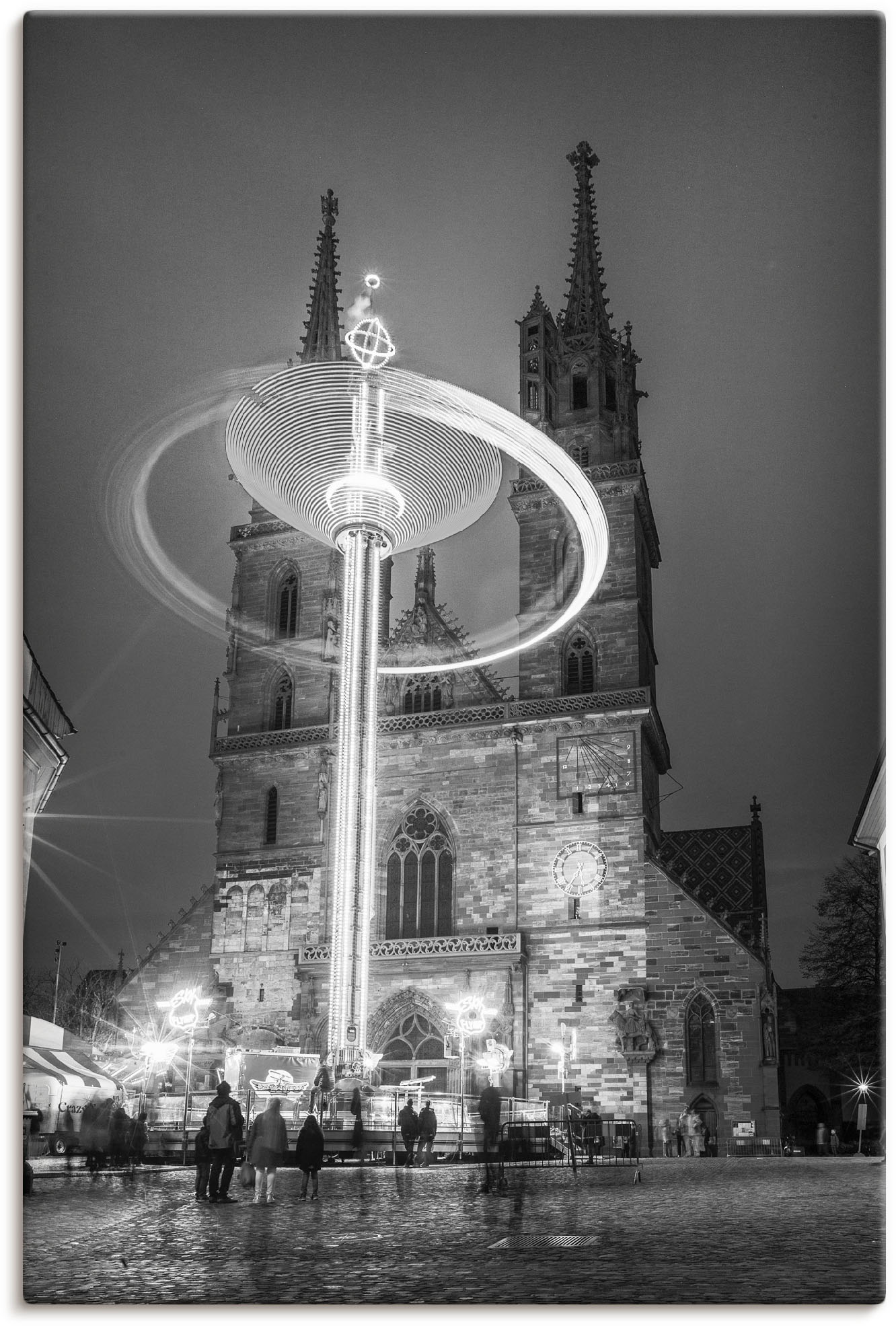Artland Leinwandbild »Auf dem Münsterplatz«, Deutschland, (1 St.), auf Keilrahmen gespannt von Artland
