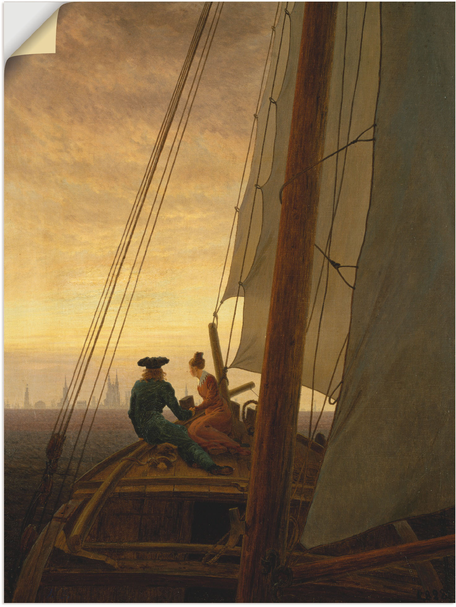 Artland Wandbild »Auf dem Segler. 1819«, Boote & Schiffe, (1 St.), als Leinwandbild, Wandaufkleber oder Poster in versch. Grössen von Artland