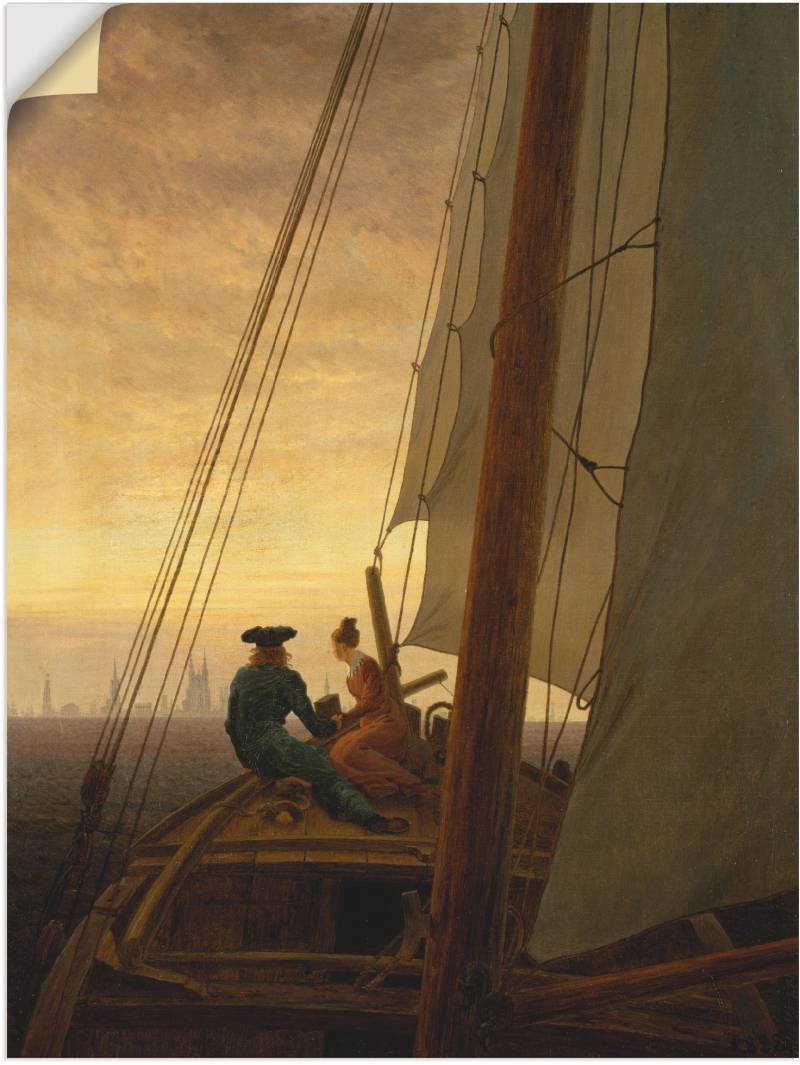 Artland Wandbild »Auf dem Segler. 1819«, Boote & Schiffe, (1 St.), als Leinwandbild, Wandaufkleber oder Poster in versch. Grössen von Artland