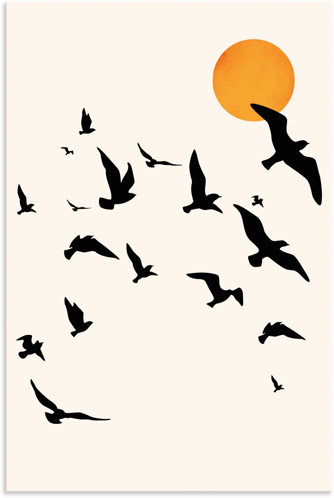 Artland Wandbild »Auf und davon«, Vogelbilder, (1 St.), als Alubild, Leinwandbild, Wandaufkleber oder Poster in versch. Grössen von Artland