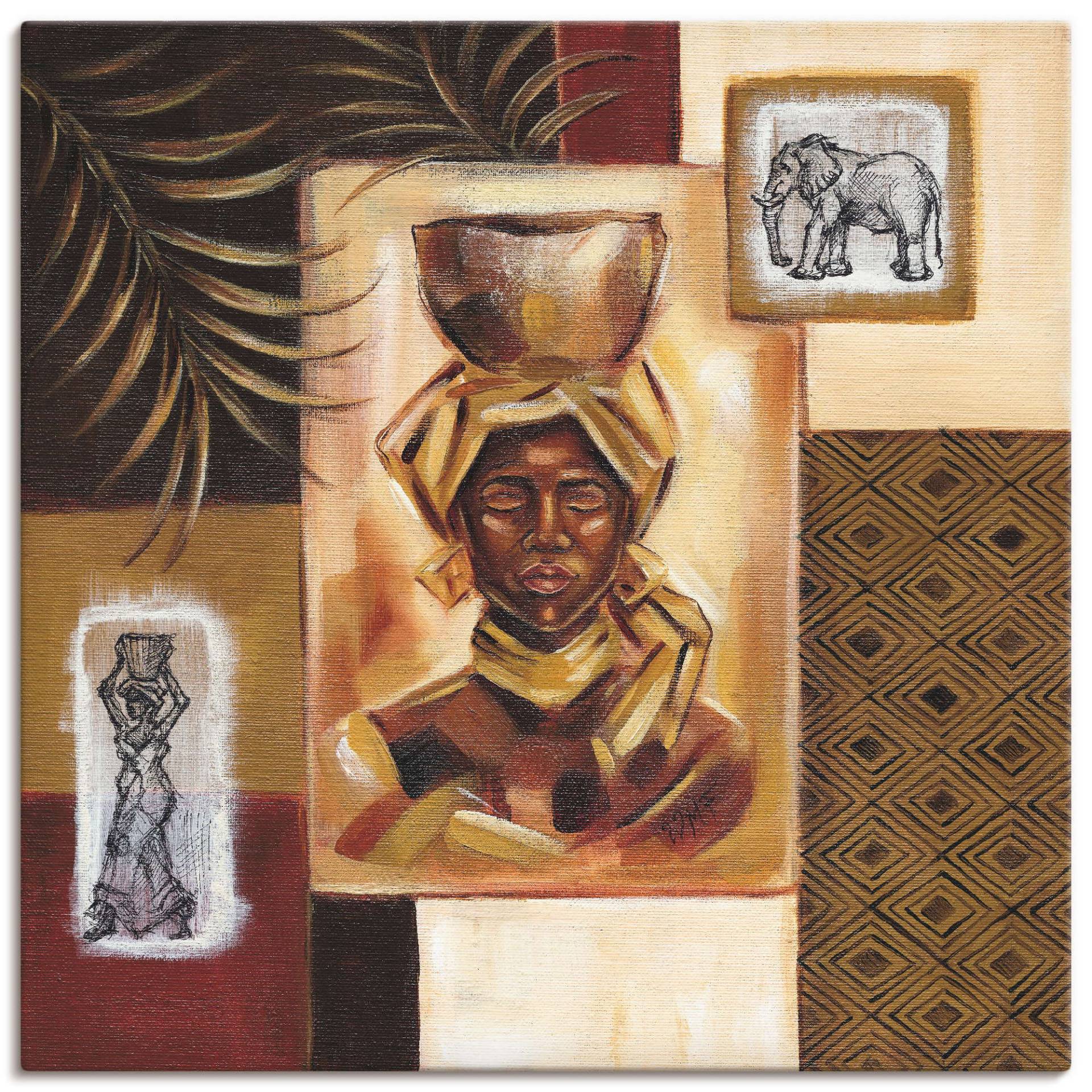 Artland Leinwandbild »Aus Afrika I«, Frau, (1 St.) von Artland