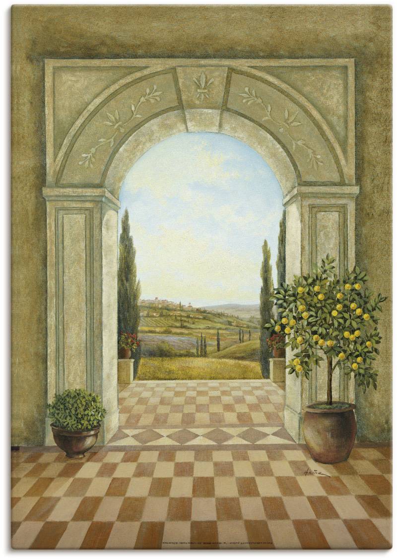 Artland Wandbild »Ausblick mit Zitronenbaum«, Fensterblick, (1 St.), als Alubild, Leinwandbild, Wandaufkleber oder Poster in versch. Grössen von Artland