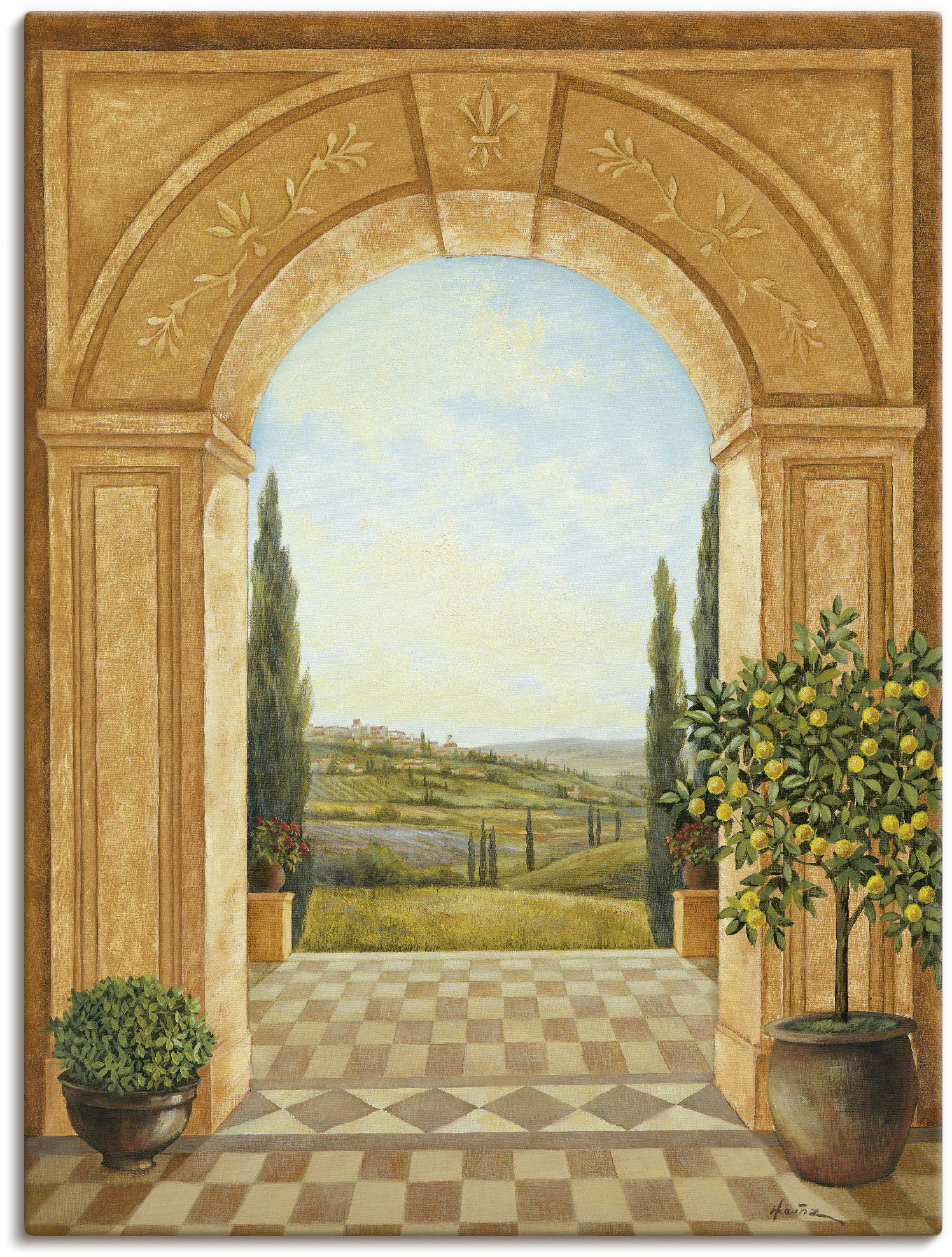 Artland Wandbild »Ausblick mit Zitronenbaum«, Fensterblick, (1 St.) von Artland