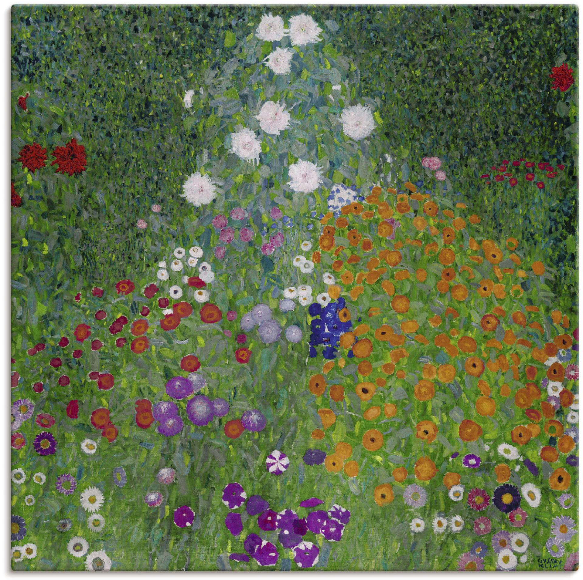 Artland Leinwandbild »Bauerngarten. 1905-07«, Blumenwiese, (1 St.) von Artland