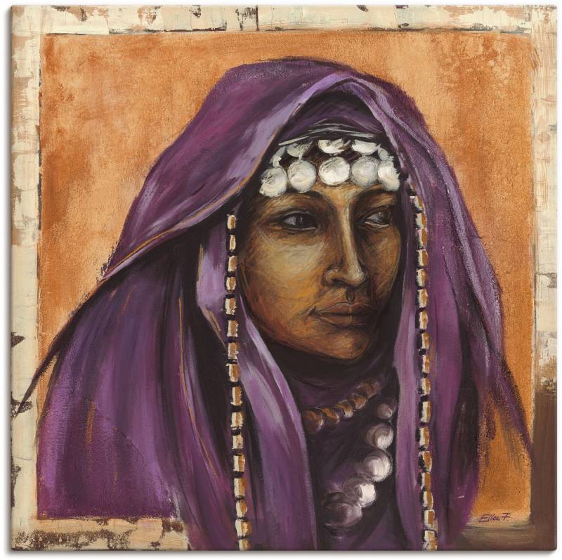 Artland Leinwandbild »Beduinin II mit auberginefarbenem Tuch«, Frau, (1 St.) von Artland