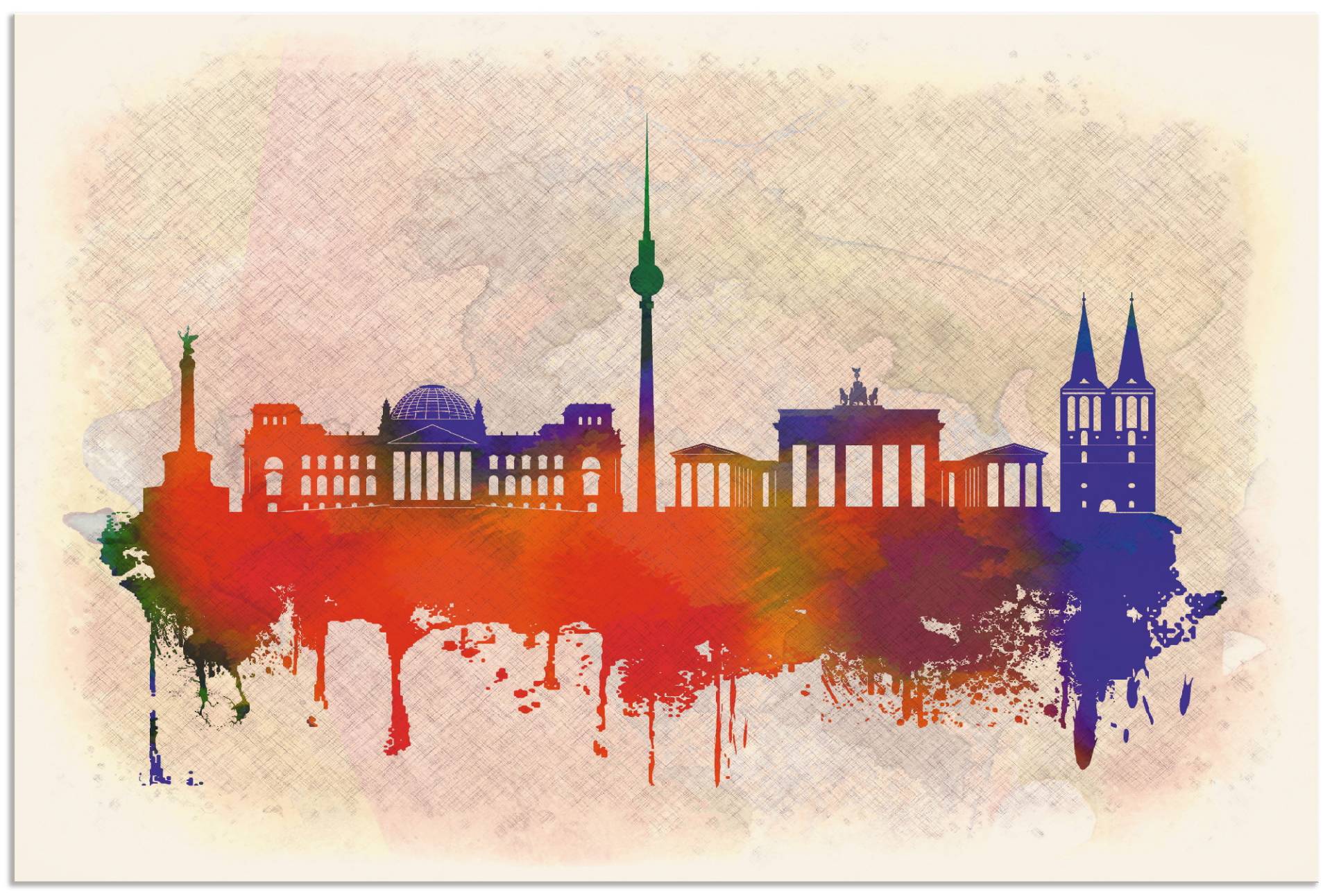 Artland Wandbild »Berlin Deutschland Skyline«, Deutschland, (1 St.) von Artland