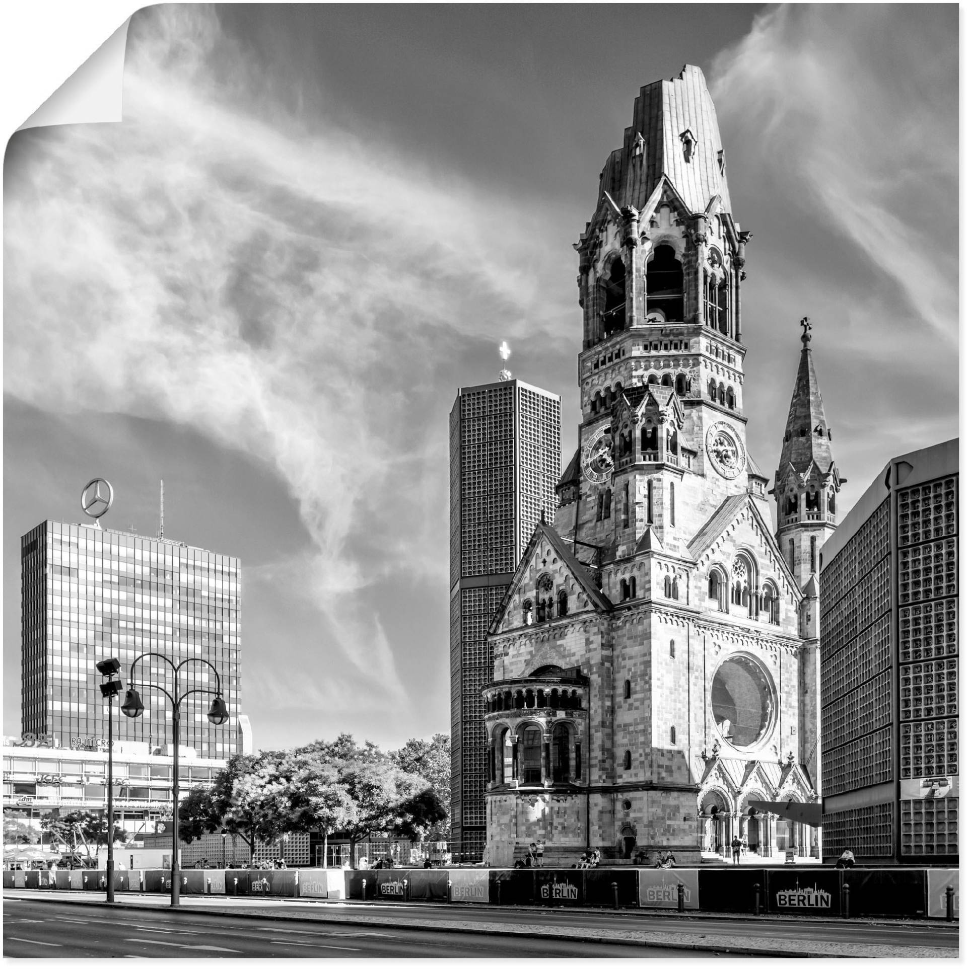 Artland Poster »Berlin Kaiser-Wilhelm-Gedächtniskirche«, Berlin, (1 St.), als Alubild, Leinwandbild, Wandaufkleber oder Poster in versch. Grössen von Artland