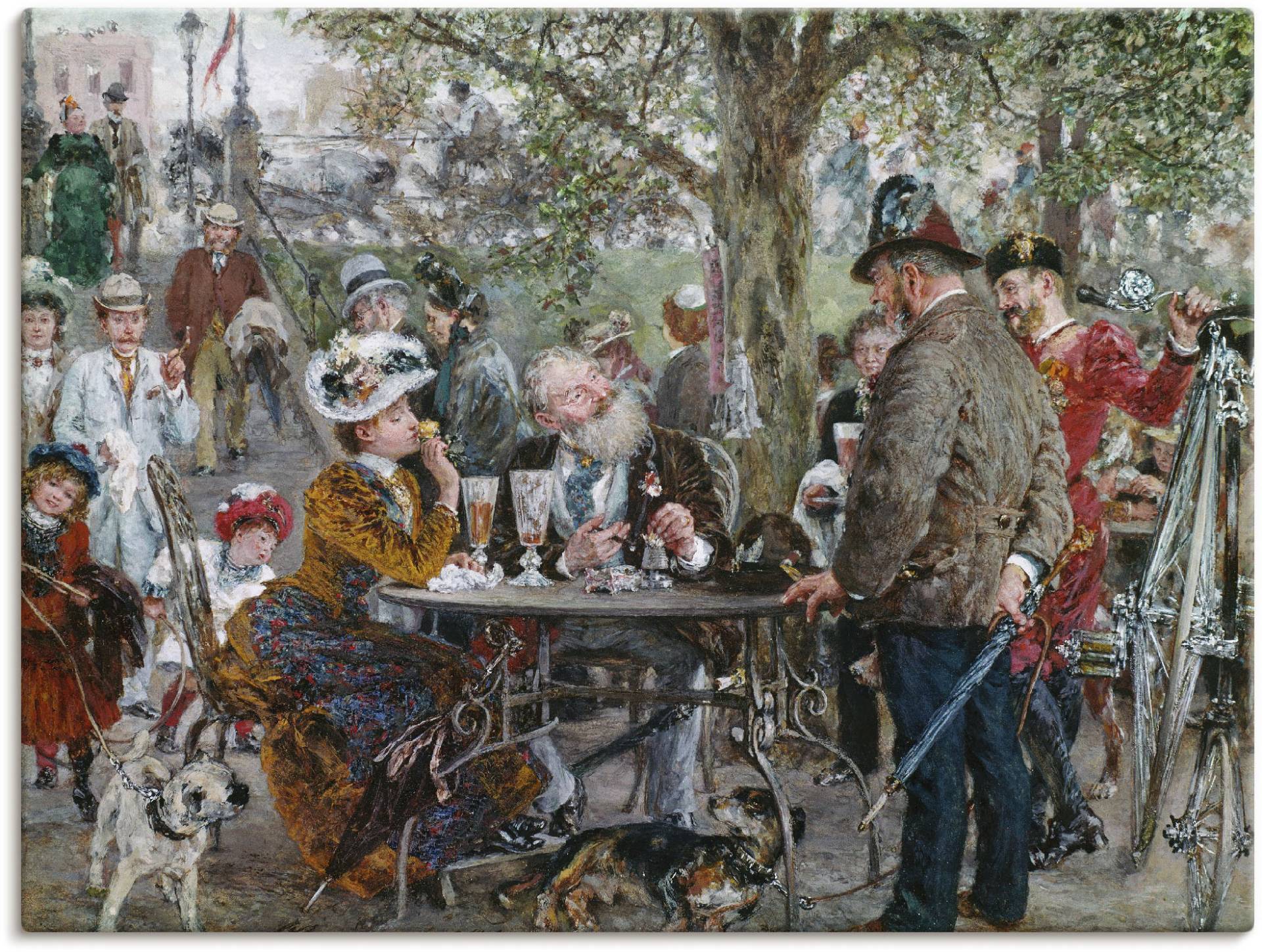 Artland Leinwandbild »Biergarten in Kissingen. 1891«, Gruppen & Familien, (1 St.) von Artland