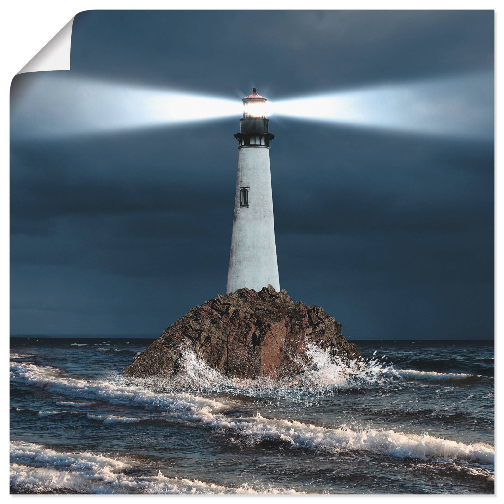 Artland Wandbild »Bild von Leuchtturm mit Lichtstrahl«, Gebäude, (1 St.), als Alubild, Outdoorbild, Leinwandbild, Poster, Wandaufkleber Artland Wandbild »Bild von Leuchtturm mit Lichtstrahl«, Gebäude, (1 St.), als Alubild, Outdoorbild, Leinwandbild, Poster, Wandaufkleber von Artland
