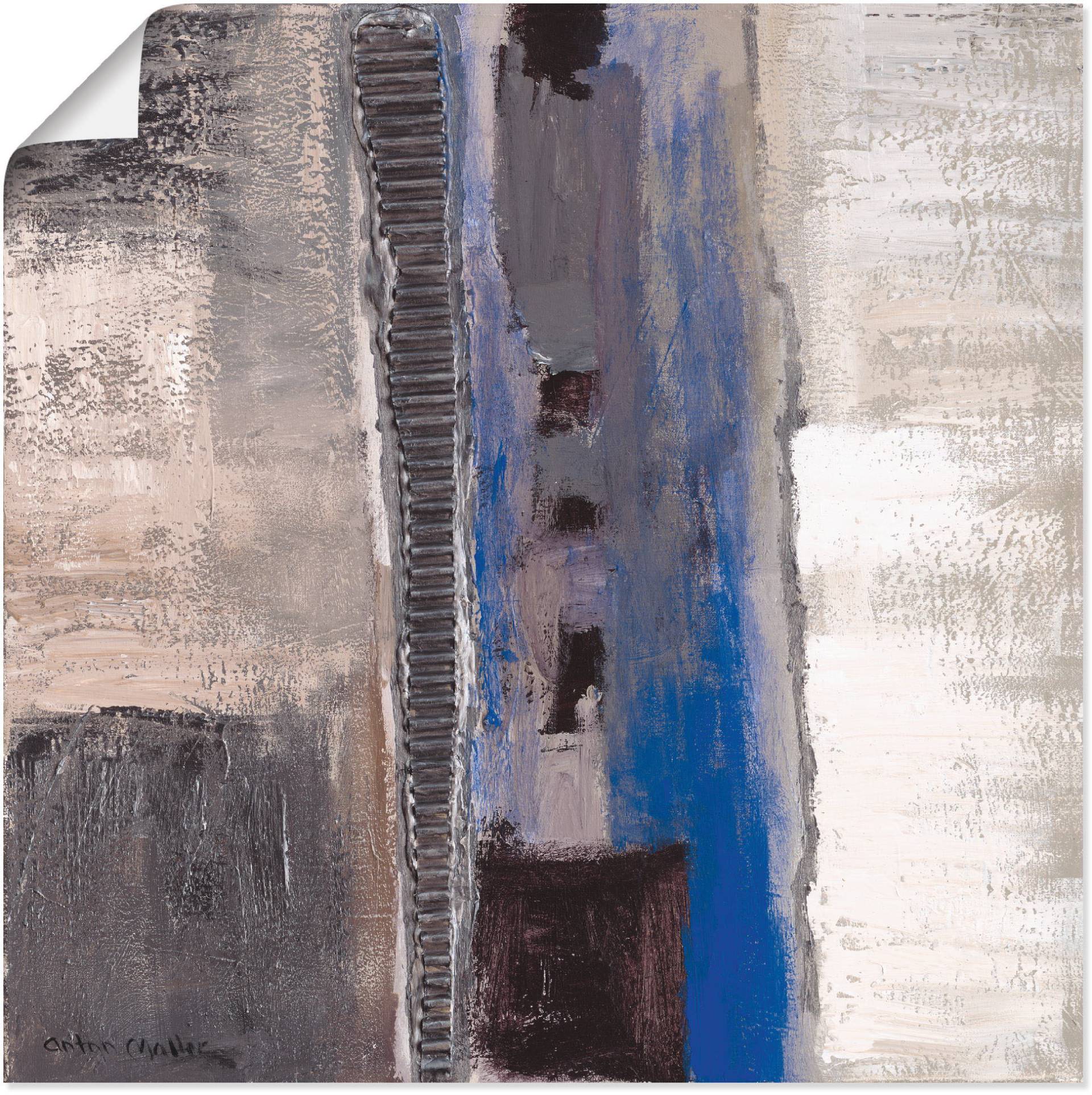 Artland Wandbild »Blau-silber Abstrakt II«, Muster, (1 St.), als Leinwandbild, Poster in verschied. Grössen Artland Wandbild »Blau-silber Abstrakt II«, Muster, (1 St.), als Leinwandbild, Poster in verschied. Grössen von Artland