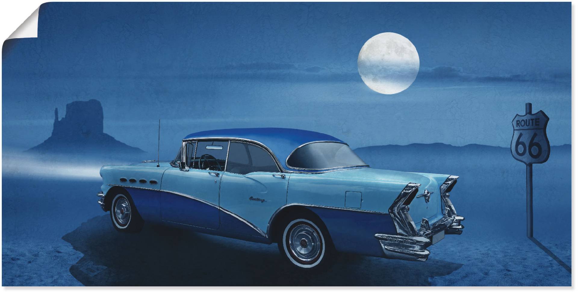 Artland Wandbild »Blaue Nacht auf der Route 66«, Auto, (1 St.), als Leinwandbild, Poster in verschied. Grössen Artland Wandbild »Blaue Nacht auf der Route 66«, Auto, (1 St.), als Leinwandbild, Poster in verschied. Grössen von Artland