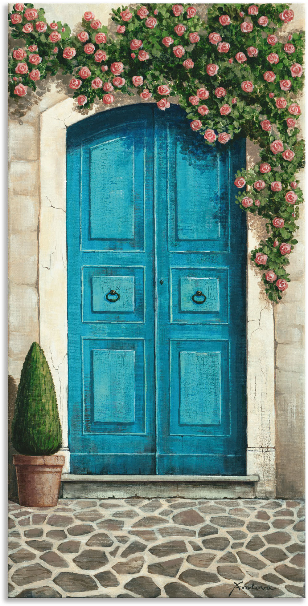 Artland Wandbild »Blaue Tür mit Kletterrosen«, Fenster & Türen, (1 St.), als Alubild, Outdoorbild, Leinwandbild, Poster, Wandaufkleber Artland Wandbild »Blaue Tür mit Kletterrosen«, Fenster & Türen, (1 St.), als Alubild, Outdoorbild, Leinwandbild, Poster, Wandaufkleber von Artland