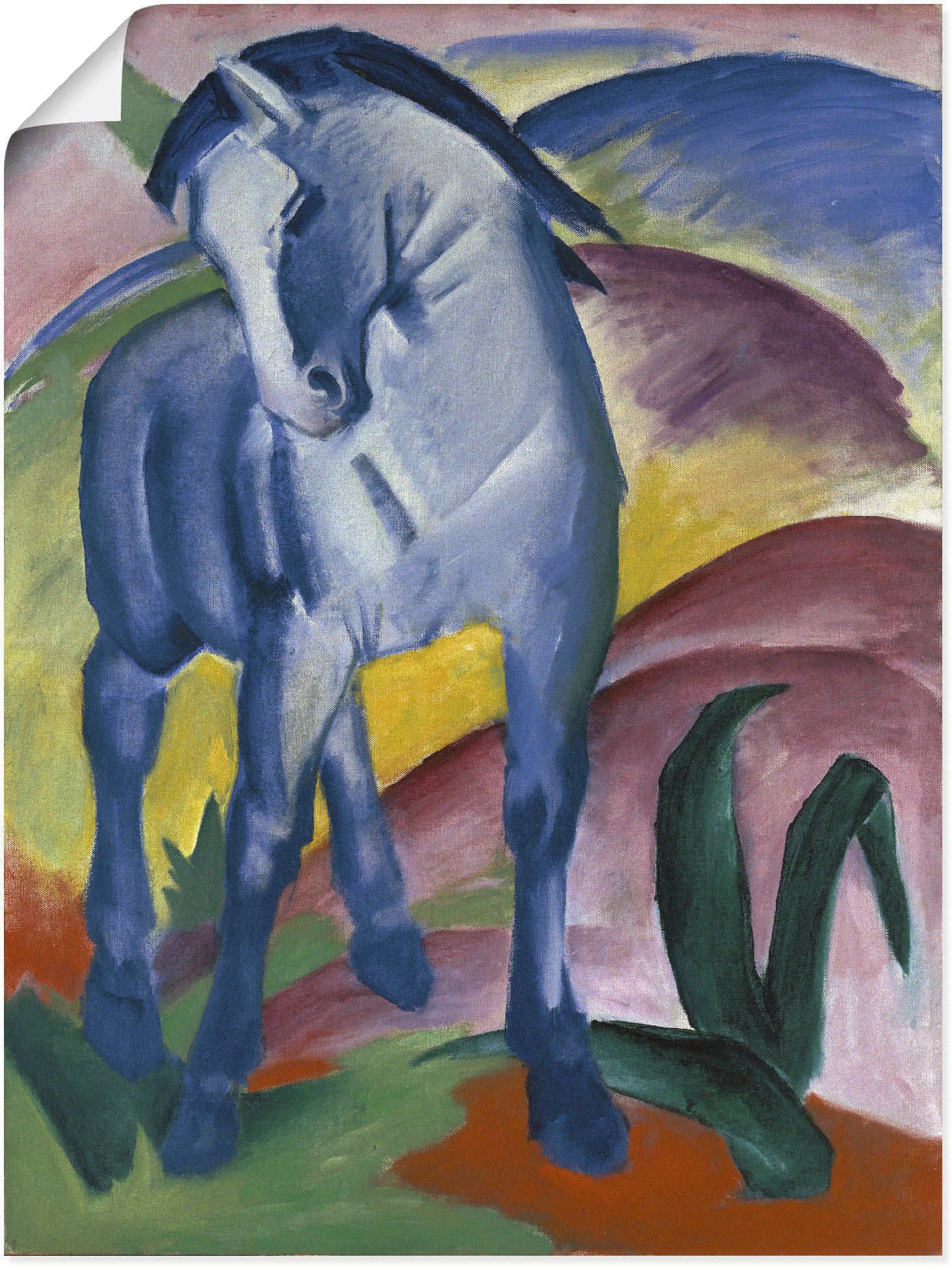 Artland Wandbild »Blaues Pferd I. 1911.«, Haustiere, (1 St.) von Artland