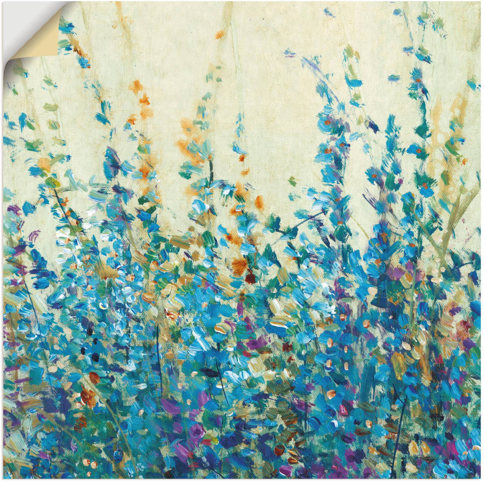 Artland Wandbild »Blautöne II«, Blumenwiese, (1 St.) von Artland