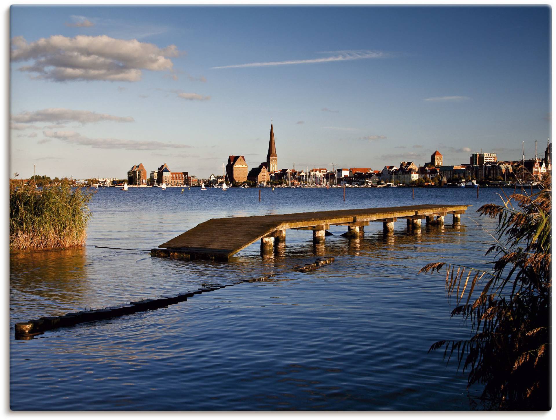 Artland Leinwandbild »Blick auf Rostock«, Deutschland, (1 St.) von Artland