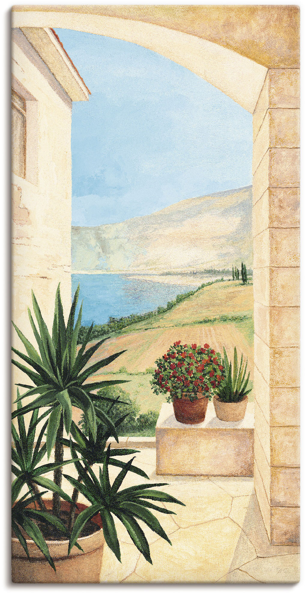 Artland Wandbild »Blick auf Toskanalandschaft«, Fensterblick, (1 St.) von Artland