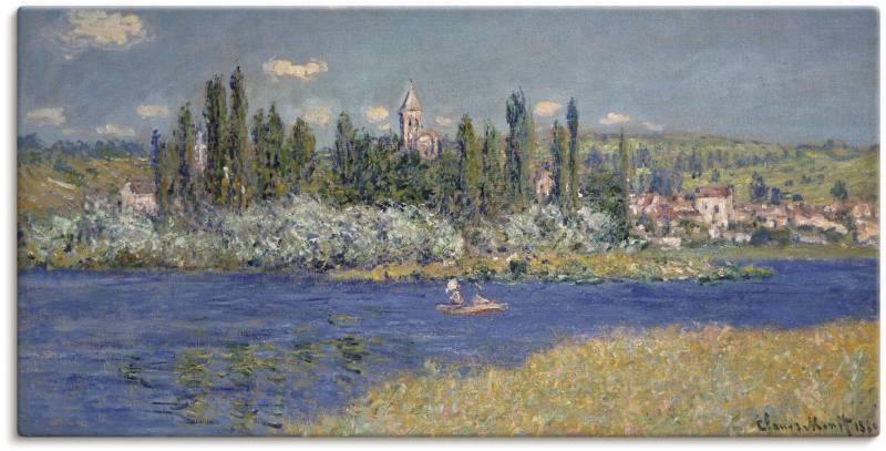Artland Leinwandbild »Blick auf Vetheuil. 1880.«, Gewässer, (1 St.), auf Keilrahmen gespannt von Artland