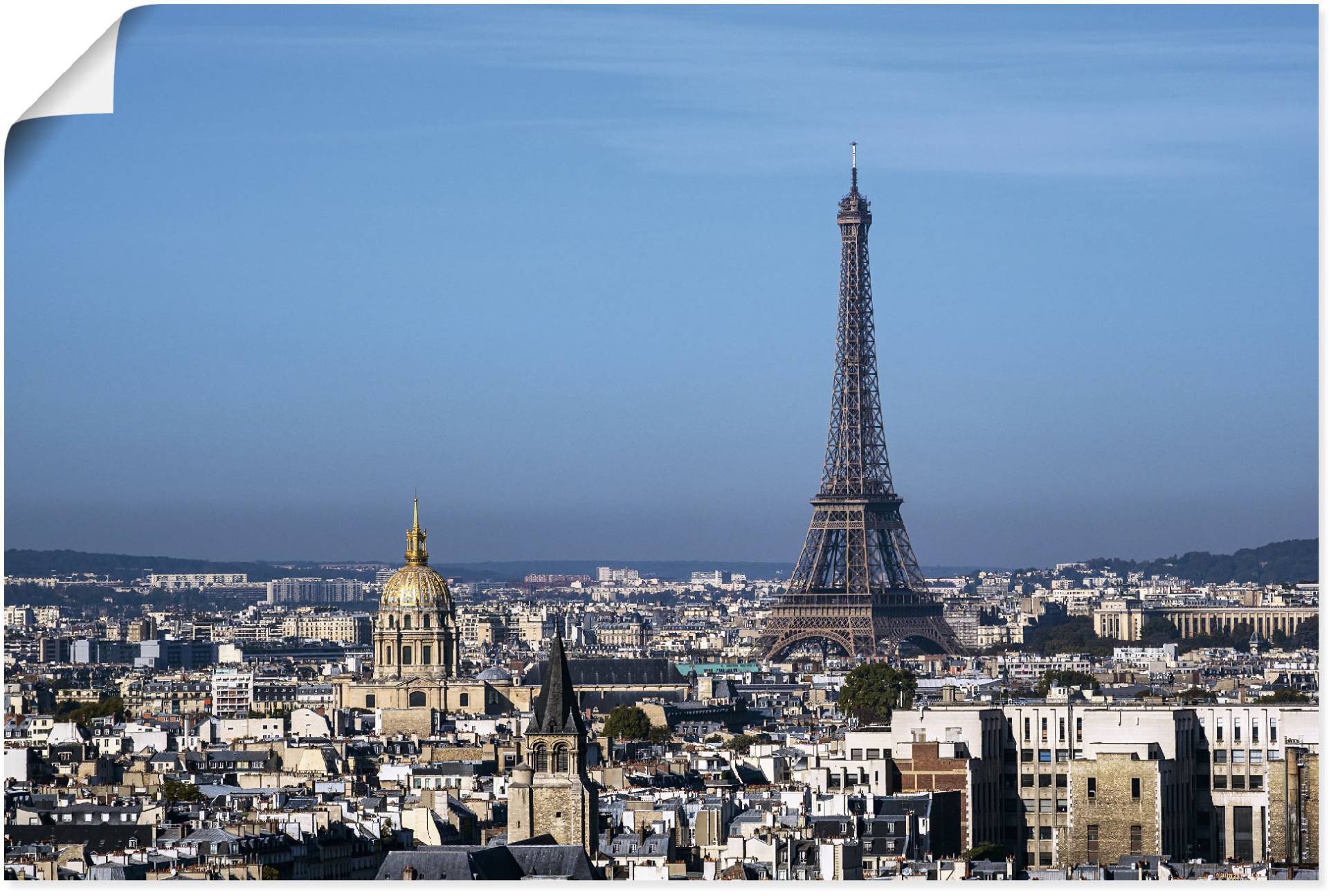 Artland Wandbild »Blick auf den Eiffelturm in Paris«, Paris, (1 St.), als Alubild, Leinwandbild, Wandaufkleber oder Poster in versch. Grössen von Artland