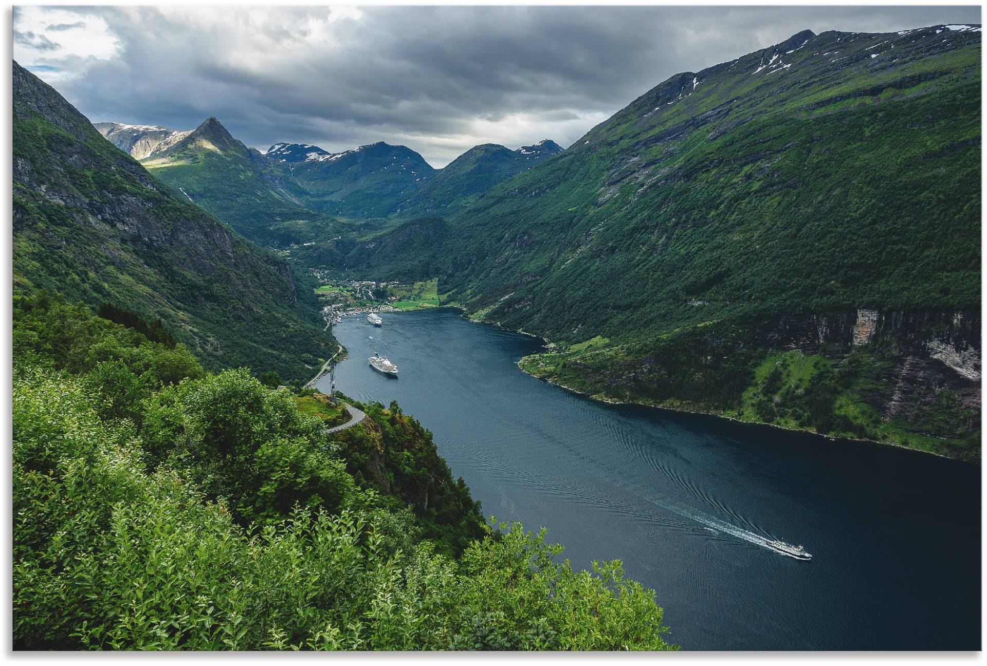Artland Wandbild »Blick auf den Geirangerfjord Norwegen«, Küste, (1 St.), als Alubild, Outdoorbild, Leinwandbild, Poster in verschied. Grössen von Artland