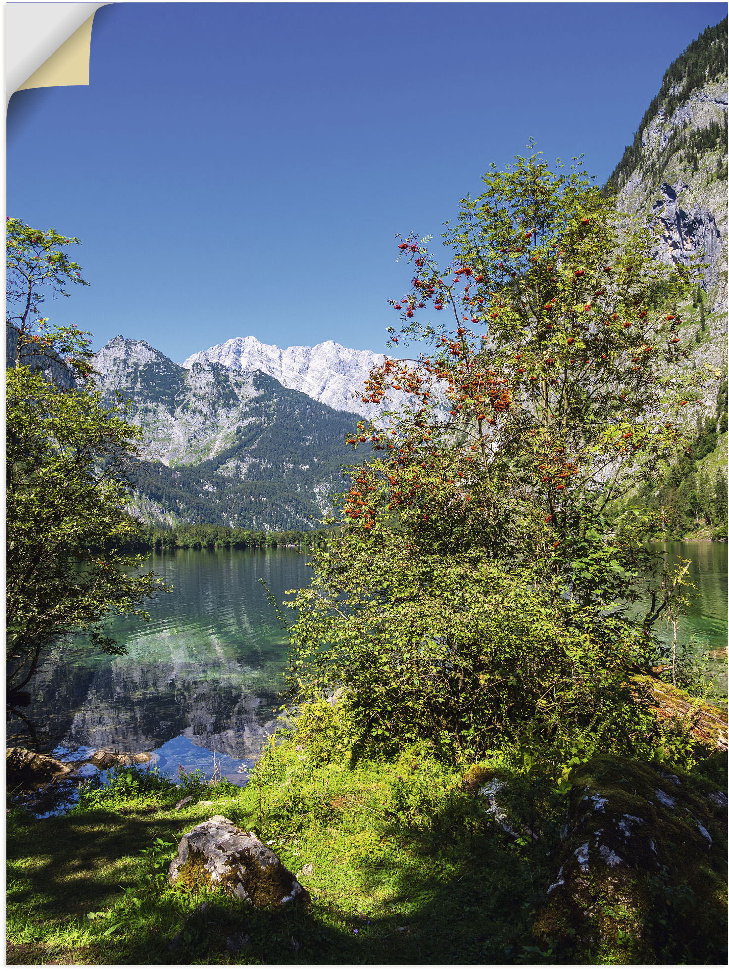 Artland Wandbild »Blick auf den Obersee«, Seebilder, (1 St.), als Alubild, Leinwandbild, Wandaufkleber oder Poster in versch. Grössen von Artland
