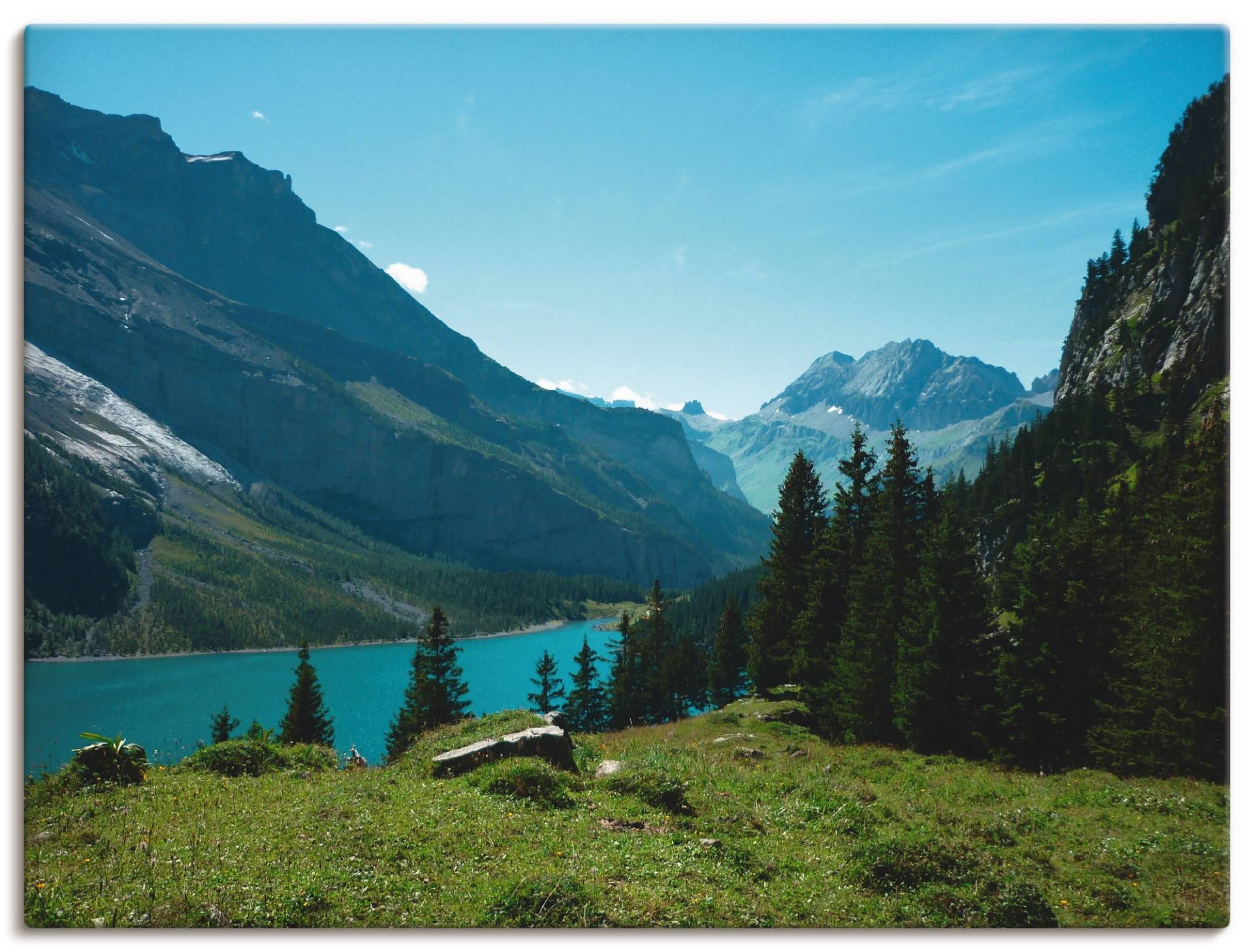 Artland Leinwandbild »Blick auf den Oeschinensee«, Berge, (1 St.), auf Keilrahmen gespannt Artland Leinwandbild »Blick auf den Oeschinensee«, Berge, (1 St.), auf Keilrahmen gespannt von Artland