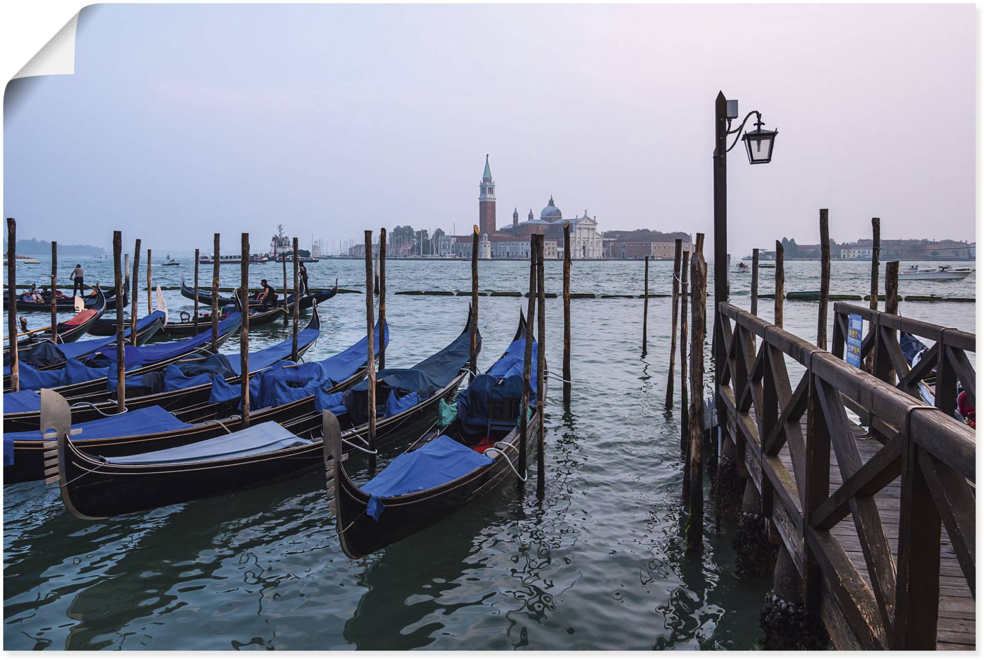 Artland Wandbild »Blick auf die Insel San Giorgio Maggiore«, Bilder von Booten & Schiffen, (1 St.), in vielen Grössen & Produktarten, Alubild, Leinwandbild, Poster, Wandaufkleber von Artland