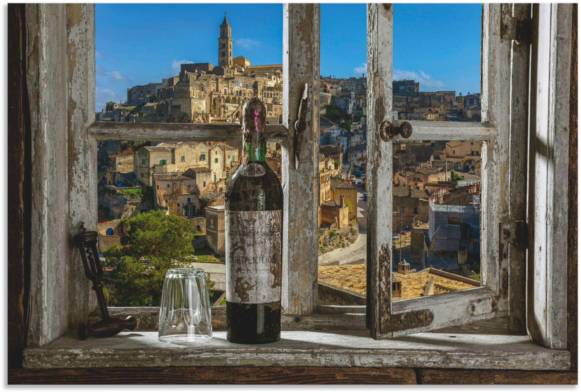 Artland Wandbild »Blick aus dem Fenster Matera, Italien«, Fenster & Türen, (1 St.) von Artland