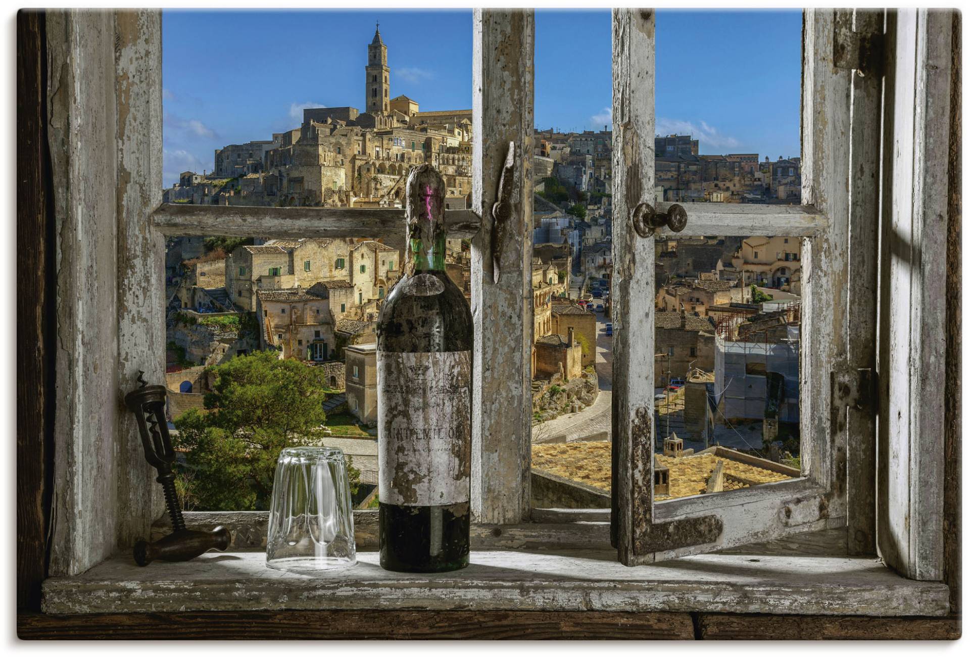 Artland Wandbild »Blick aus dem Fenster Matera, Italien«, Fenster & Türen, (1 St.) von Artland