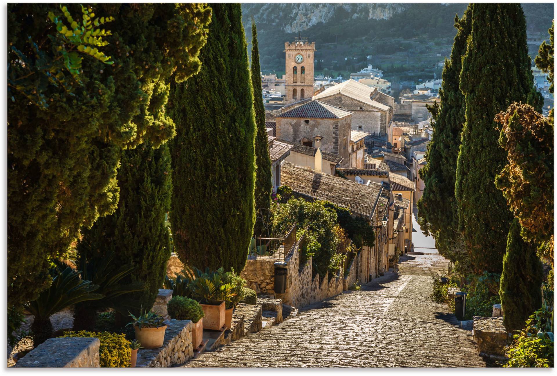 Artland Wandbild »Blick vom Kalvarienberg auf Pollenca«, Mallorca, (1 St.), als Alubild, Outdoorbild, Leinwandbild in verschied. Grössen von Artland