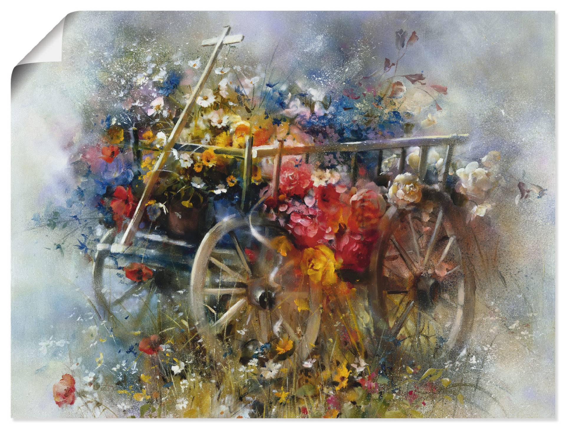 Artland Wandbild »Blumen Schubkarre«, Garten, (1 St.), als Leinwandbild, Poster in verschied. Grössen Artland Wandbild »Blumen Schubkarre«, Garten, (1 St.), als Leinwandbild, Poster in verschied. Grössen von Artland