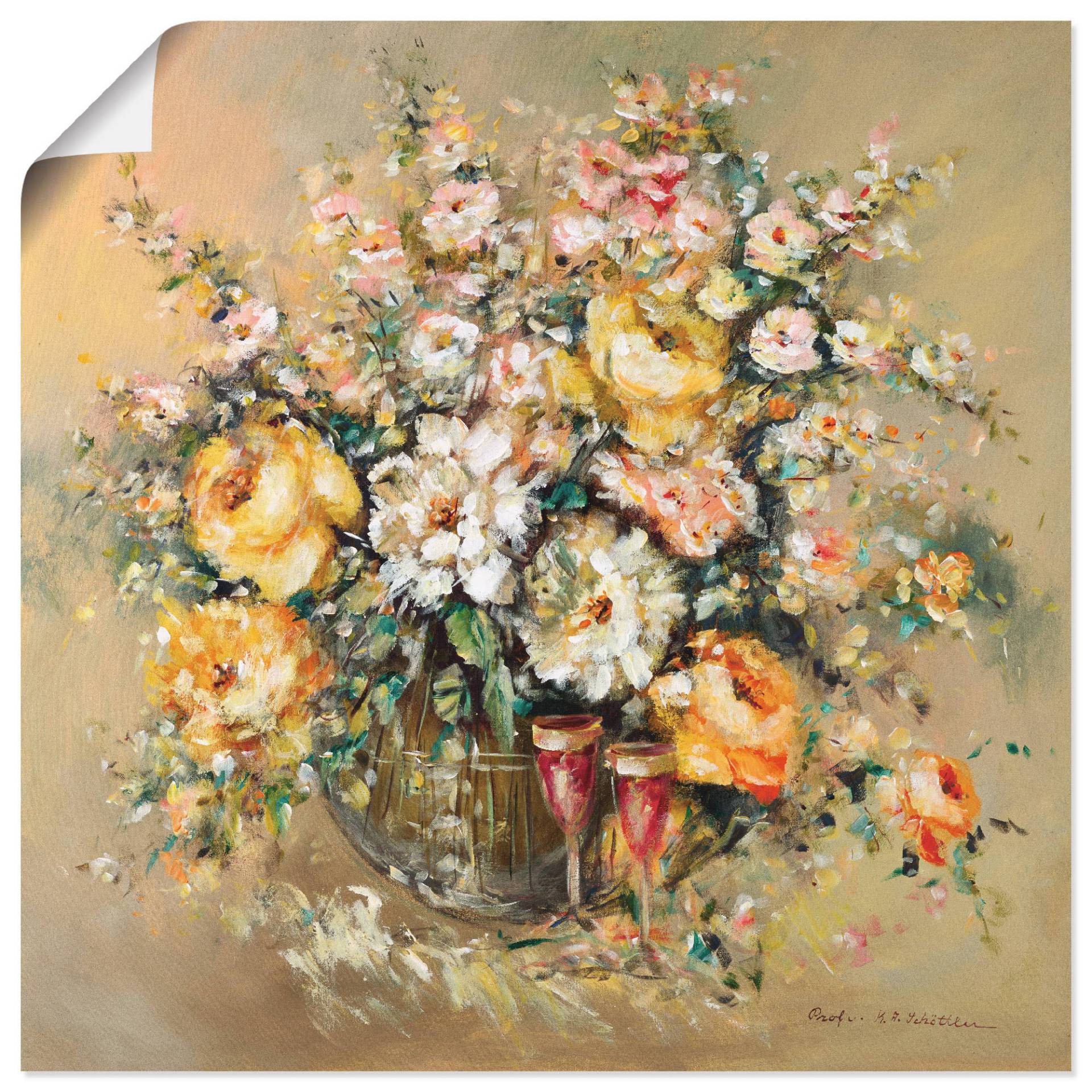 Artland Wandbild »Blumen und Spirituosen«, Blumen, (1 St.) von Artland