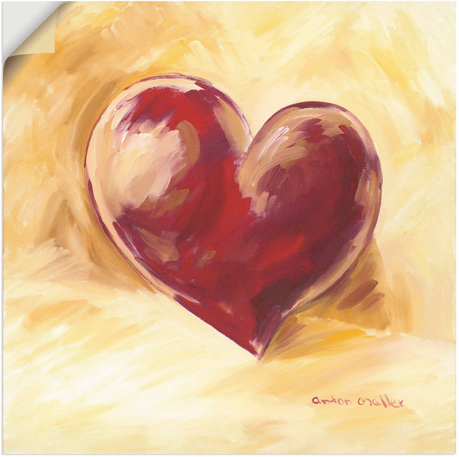 Artland Wandbild »Bordeauxrotes Herz«, Herzen, (1 St.), als Alubild, Outdoorbild, Poster, Wandaufkleber in verschied. Grössen Artland Wandbild »Bordeauxrotes Herz«, Herzen, (1 St.), als Alubild, Outdoorbild, Poster, Wandaufkleber in verschied. Grössen von Artland