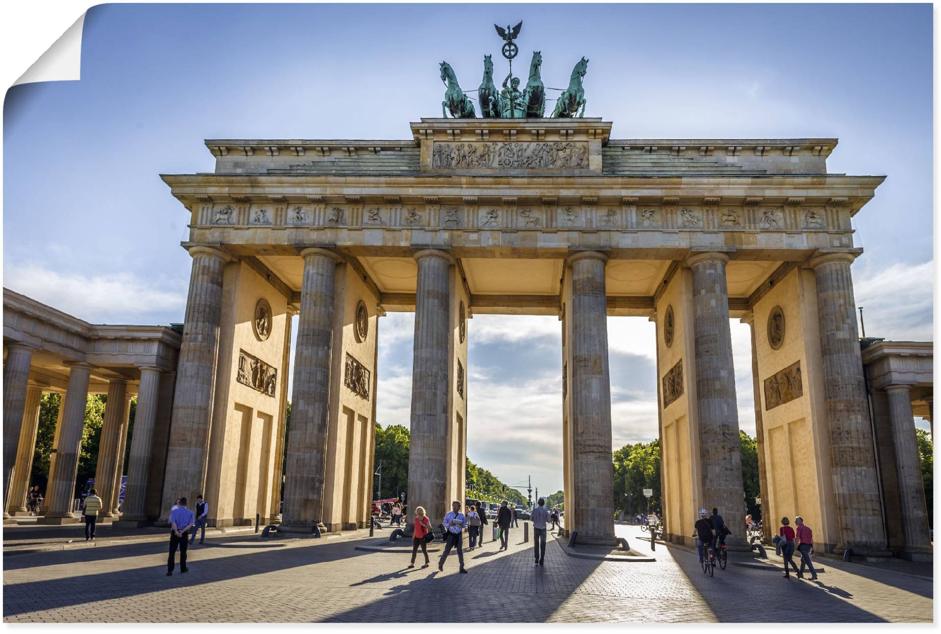 Artland Poster »Brandenburger Tor in Berlin«, Gebäude, (1 St.), als Alubild, Leinwandbild, Wandaufkleber oder Poster in versch. Grössen von Artland