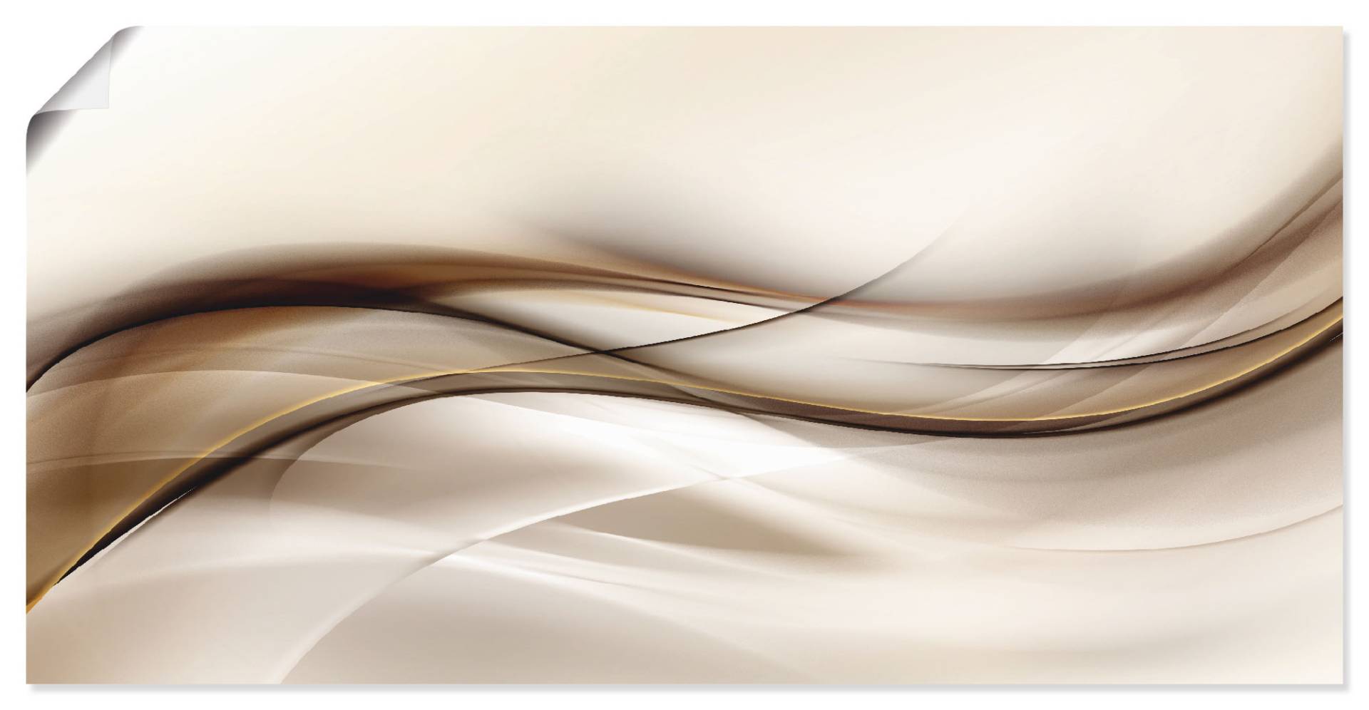 Artland Wandbild »Braune abstrakte Welle«, Muster, (1 St.) von Artland