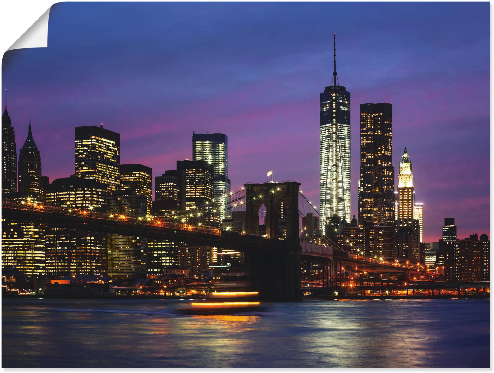 Artland Wandbild »Brooklyn Bridge«, Amerika, (1 St.), als Poster, Wandaufkleber in verschied. Grössen Artland Wandbild »Brooklyn Bridge«, Amerika, (1 St.), als Poster, Wandaufkleber in verschied. Grössen von Artland