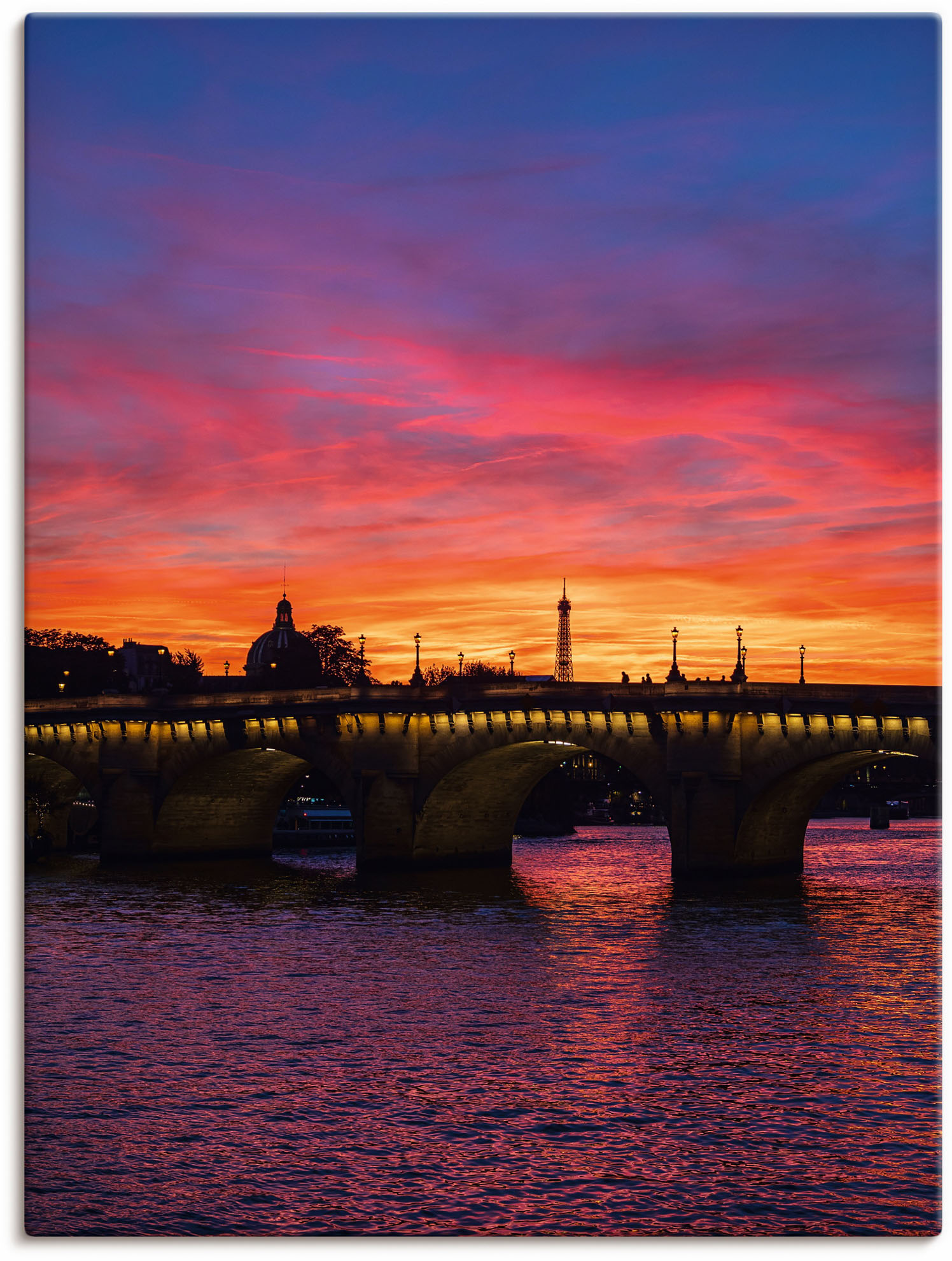 Artland Leinwandbild »Brücke Pont Neuf im Sonnenuntergang«, Paris, (1 St.) von Artland