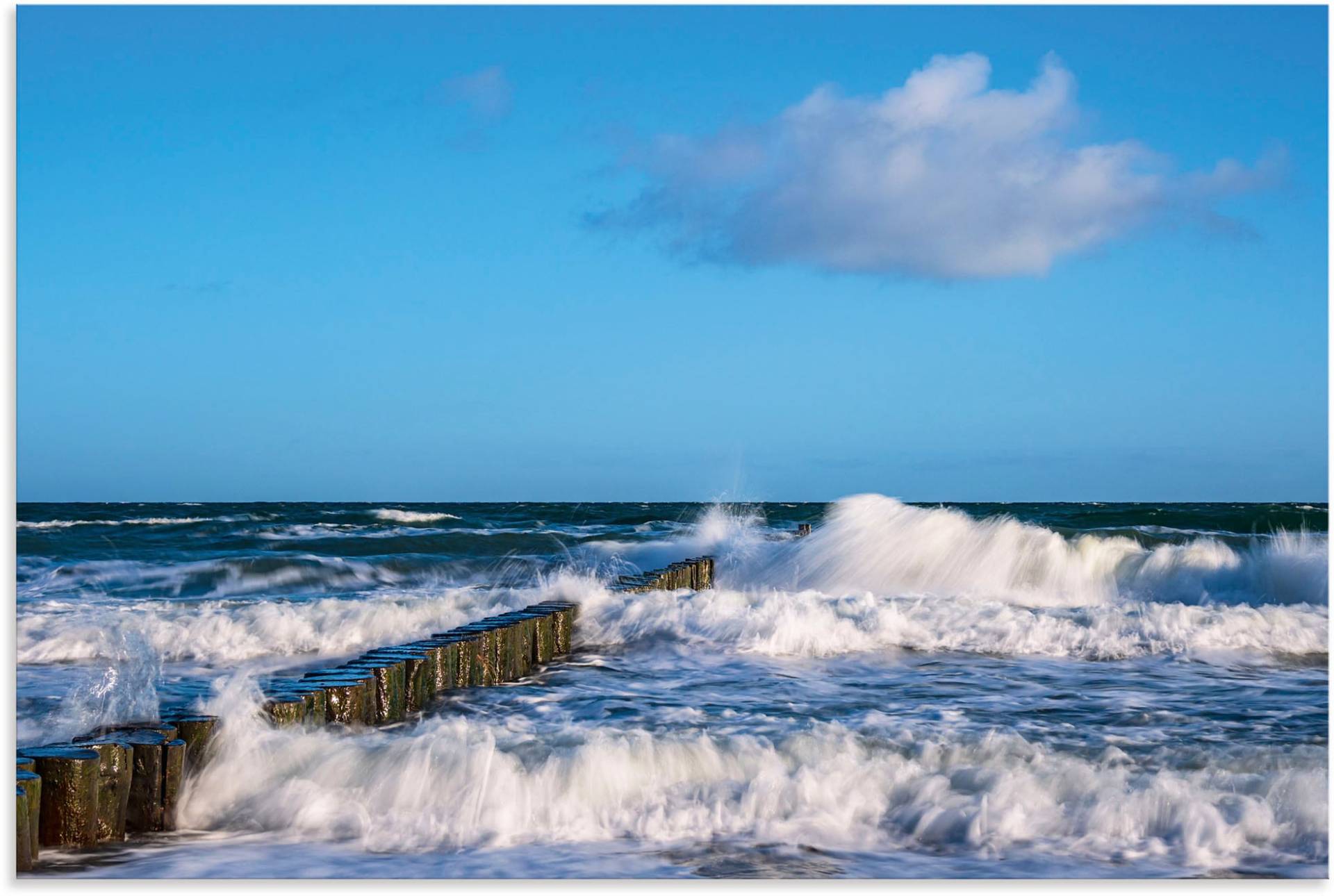 Artland Wandbild »Buhnen an der Küste der Ostsee II«, Meer Bilder, (1 St.) von Artland