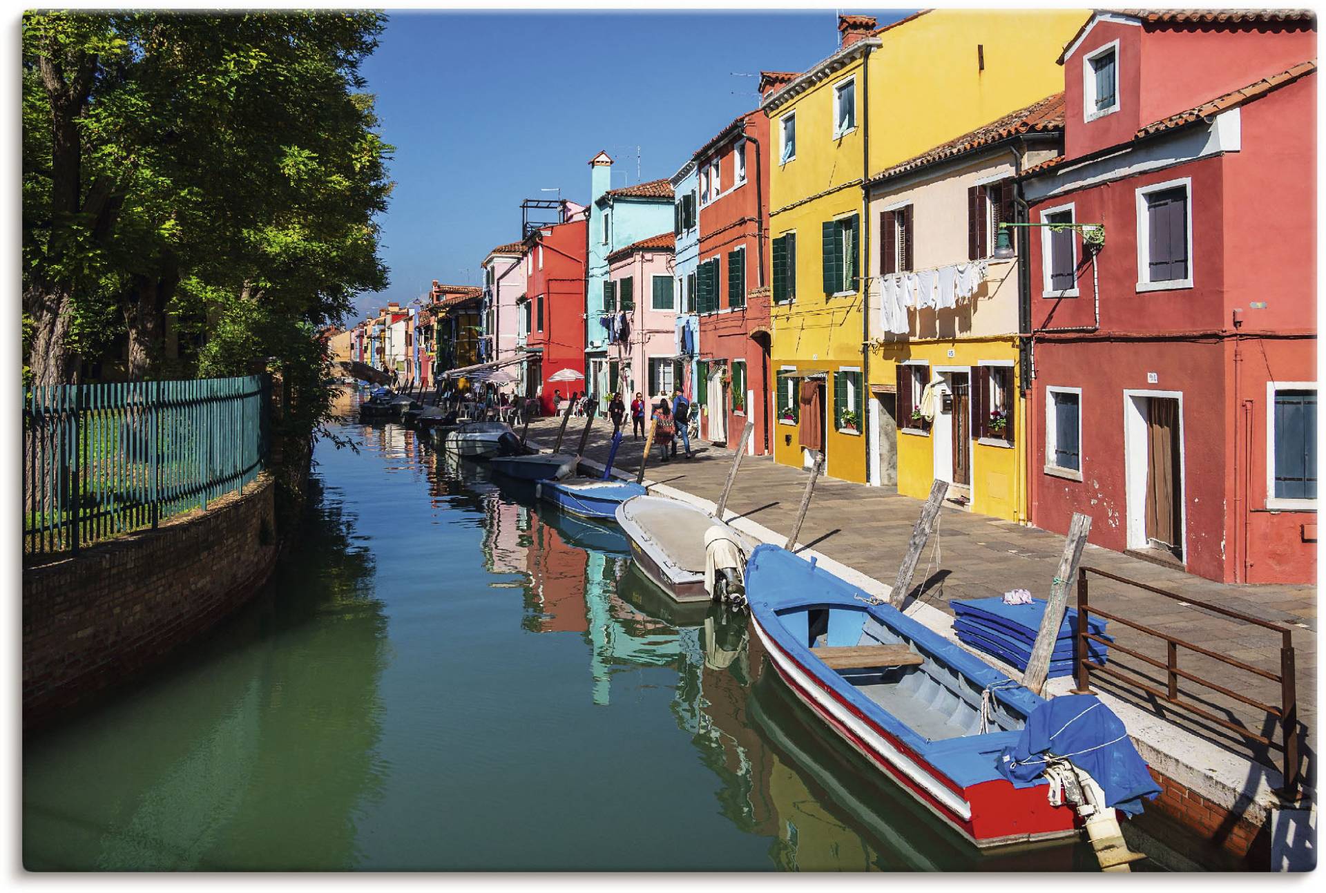 Artland Wandbild »Bunte Gebäude auf Insel Burano Venedig«, Bilder von Booten & Schiffen (1 Stück), in vielen Grössen & Produktarten - Alubild/Outdoorbild, Leinwandbild, Poster, Wandaufkleber/Wandtattoo auch für Badezimmer geeignet von Artland