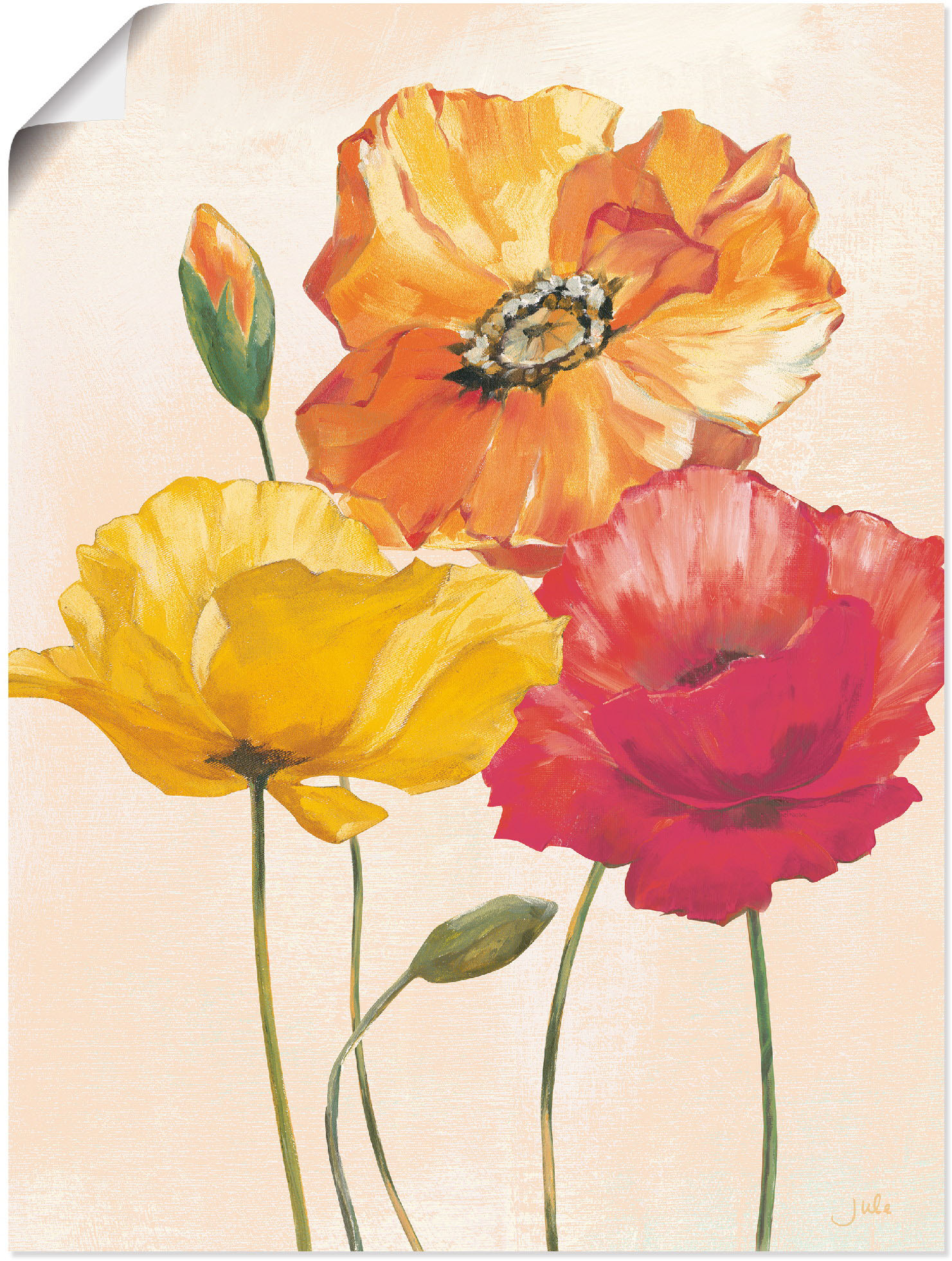 Artland Wandbild »Bunte Mohnblumen I«, Blumenbilder, (1 St.), als Alubild, Outdoorbild, Leinwandbild, Poster, Wandaufkleber von Artland