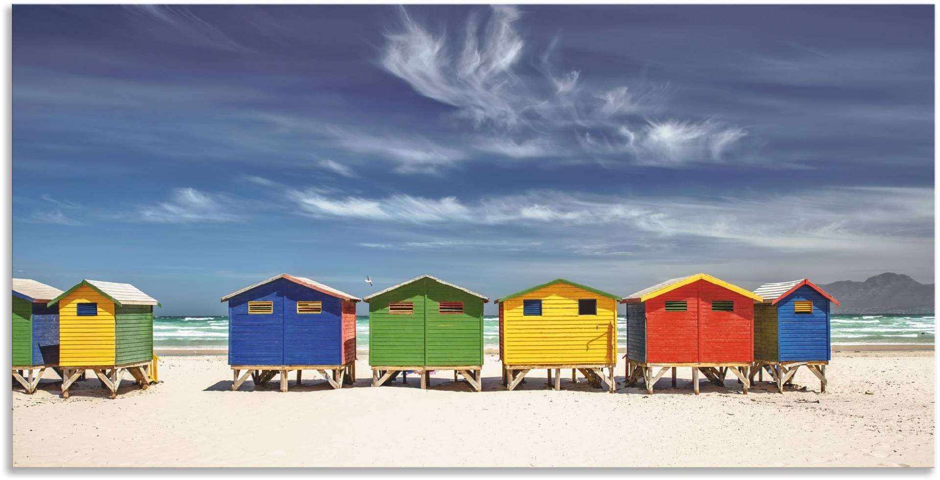 Artland Wandbild »Bunte Strandhäuser bei Kapstadt«, Strandbilder, (1 St.) von Artland