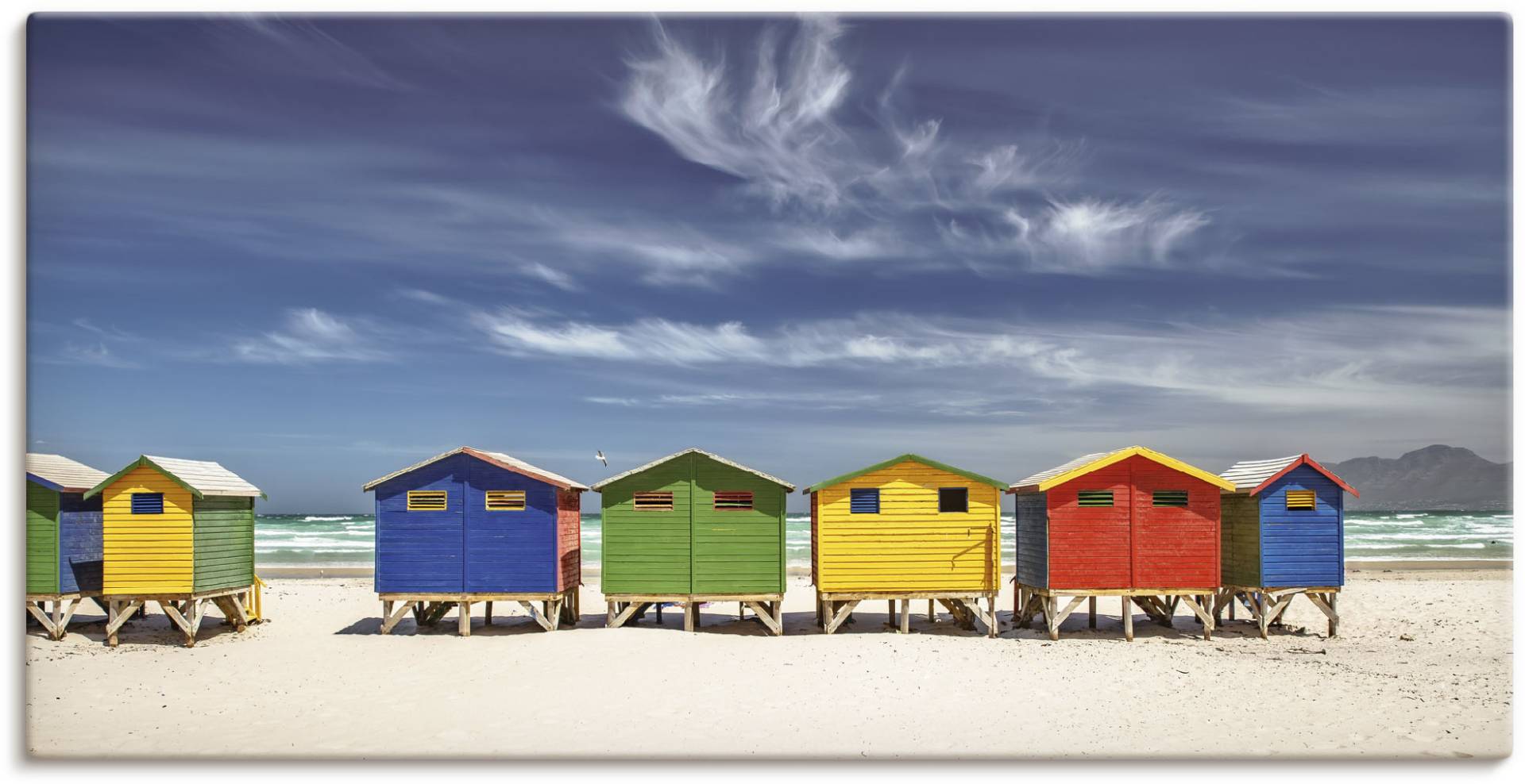 Artland Wandbild »Bunte Strandhäuser bei Kapstadt«, Strandbilder, (1 St.) von Artland