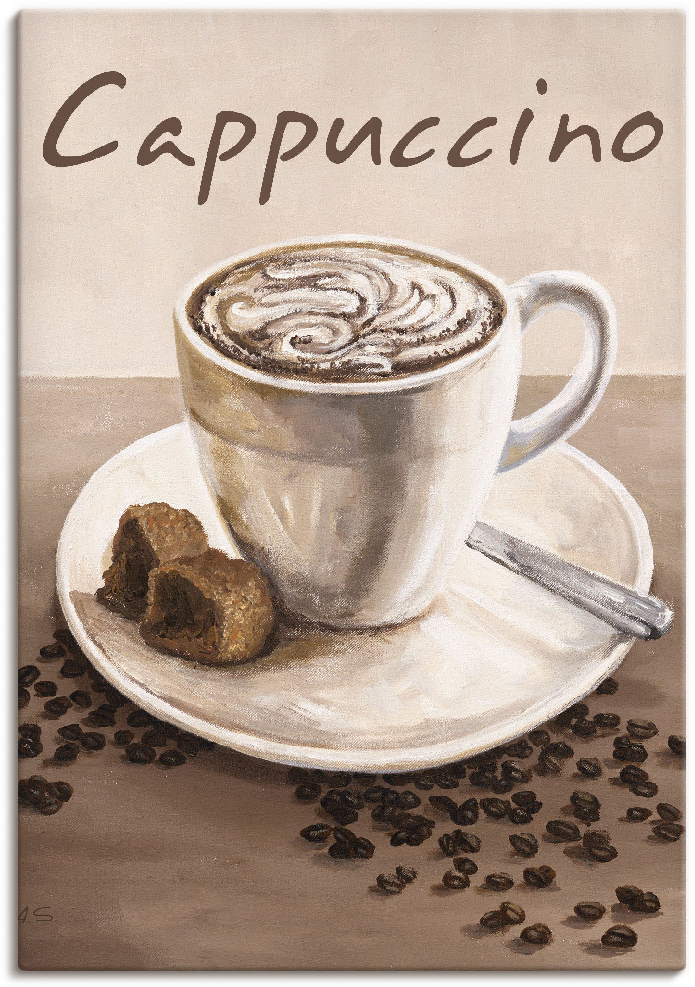 Artland Wandbild »Cappuccino - Kaffee«, Kaffee Bilder, (1 St.), als Leinwandbild, Poster, Wandaufkleber in verschied. Grössen von Artland