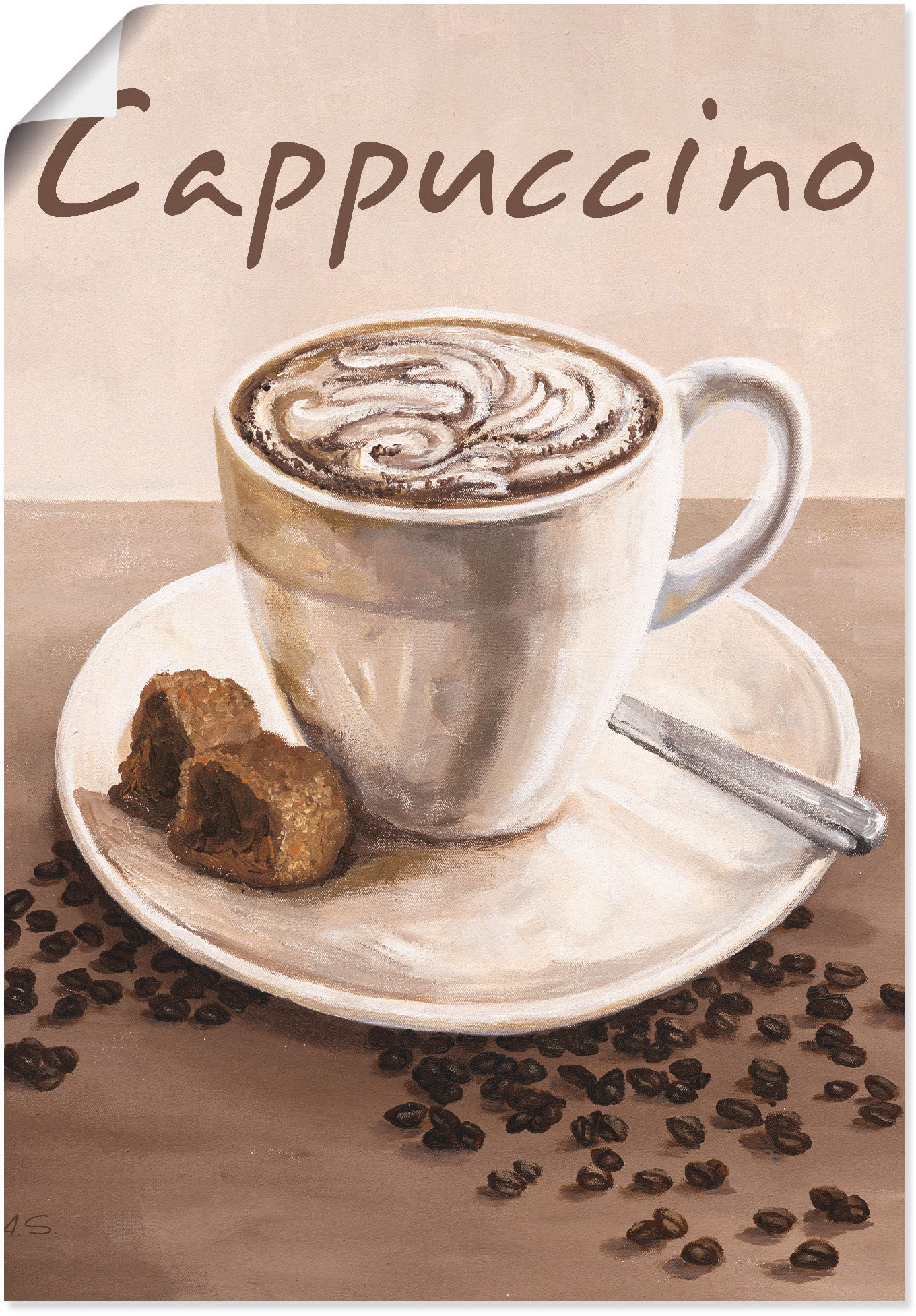 Artland Wandbild »Cappuccino - Kaffee«, Kaffee Bilder, (1 St.) von Artland